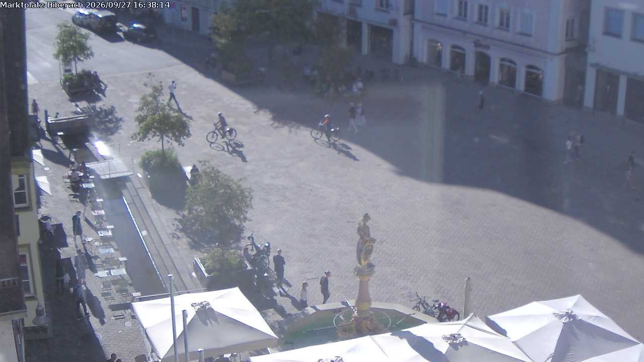 Archiv Foto Webcam Marktplatz Biberach an der Riß