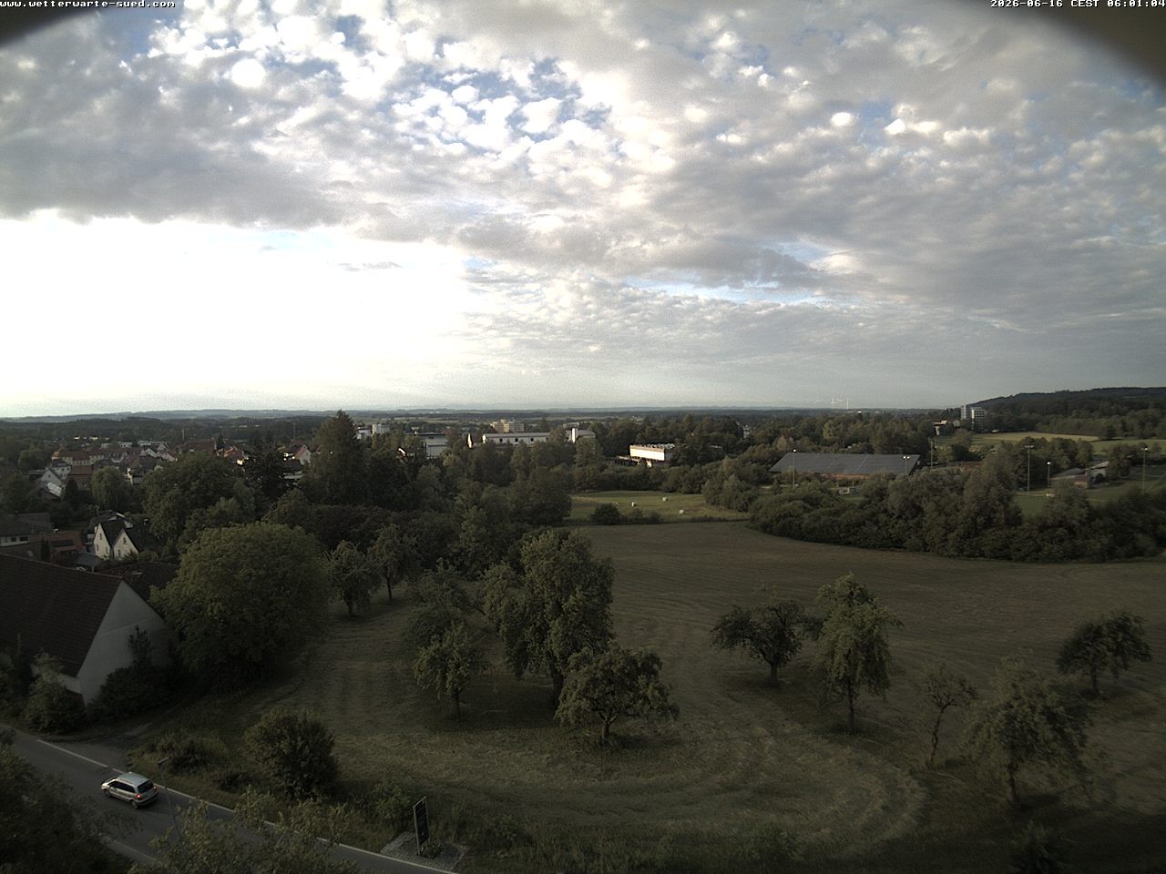 Archived image Webcam Bad Schussenried - View to the Alps