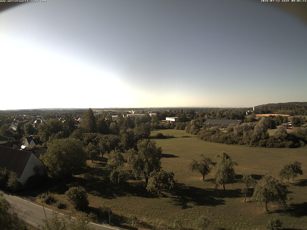 Archived image Webcam Bad Schussenried - View to the Alps