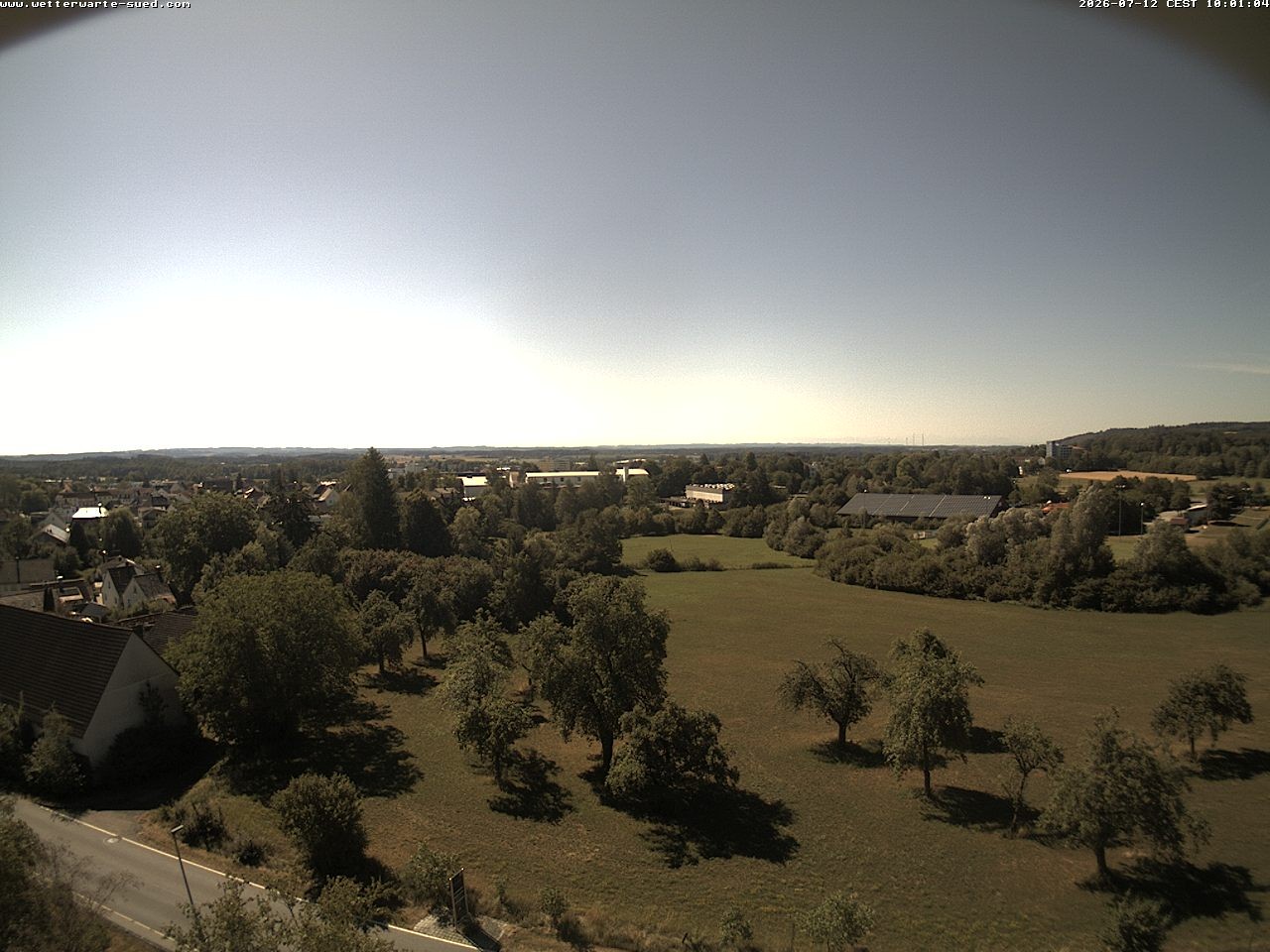 Archived image Webcam Bad Schussenried - View to the Alps