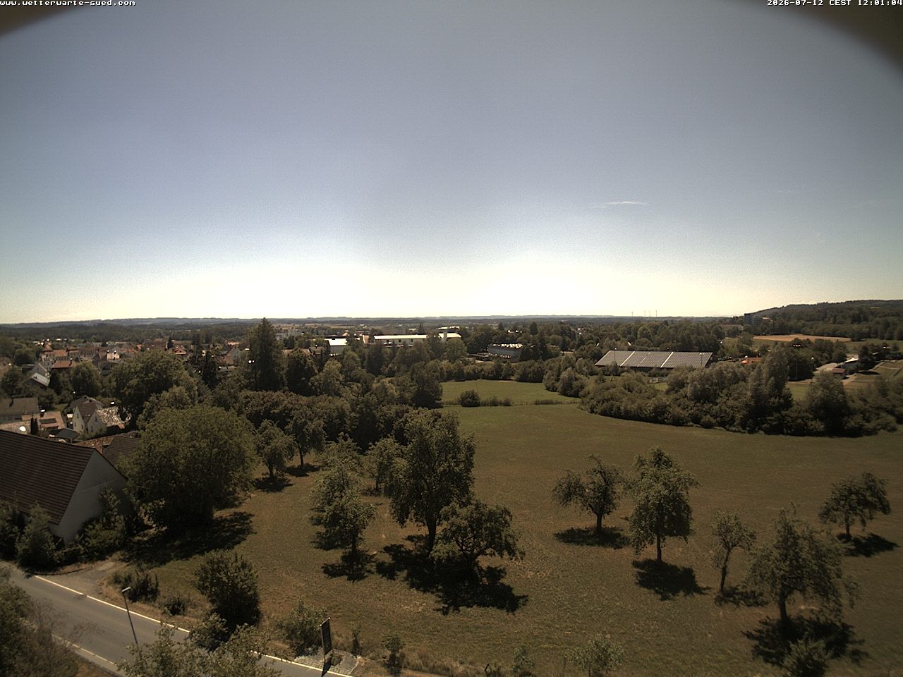 Archived image Webcam Bad Schussenried - View to the Alps