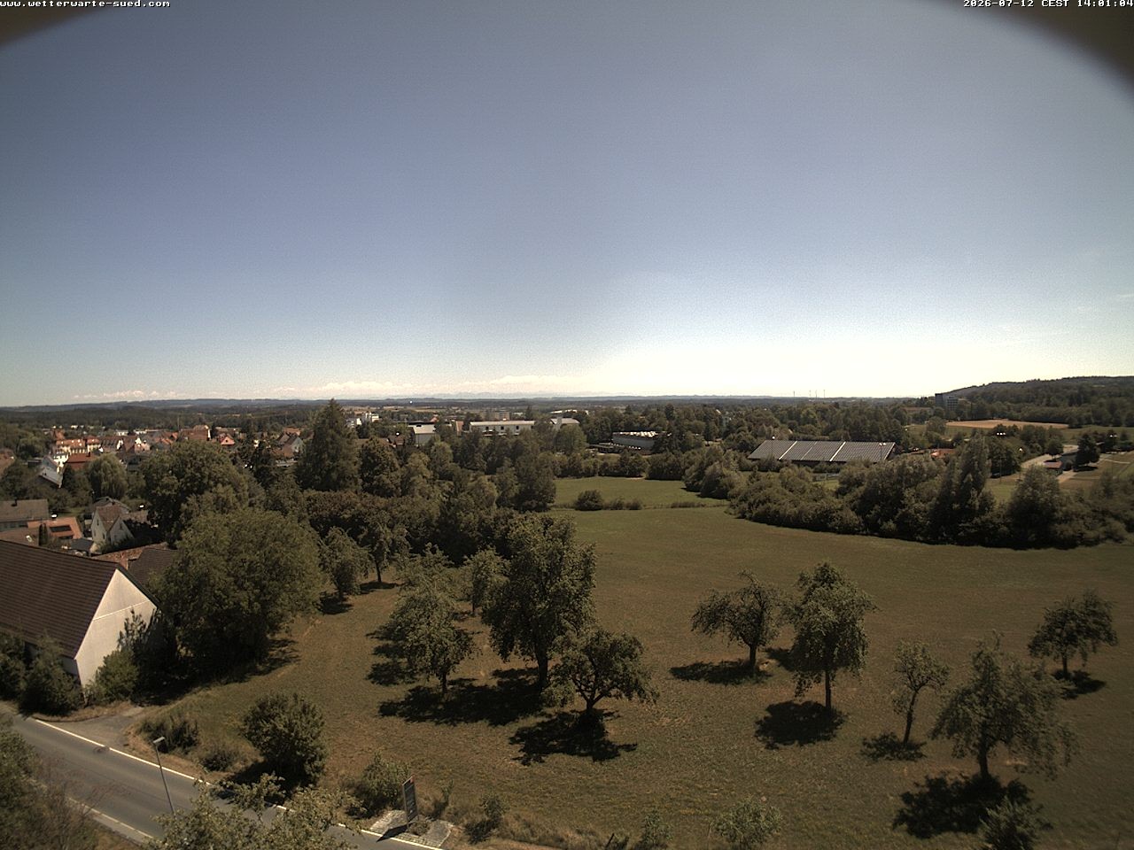 Archived image Webcam Bad Schussenried - View to the Alps