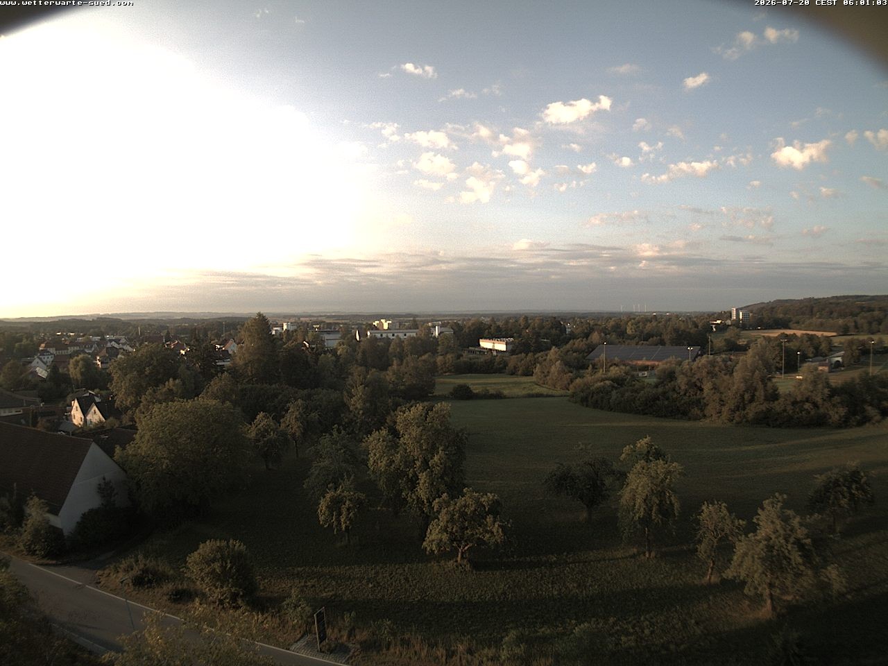 Archived image Webcam Bad Schussenried - View to the Alps