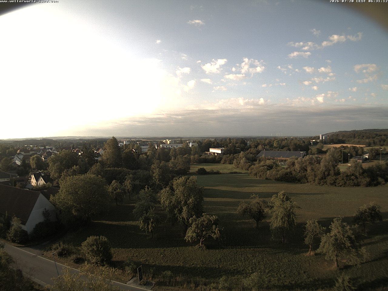 Archived image Webcam Bad Schussenried - View to the Alps