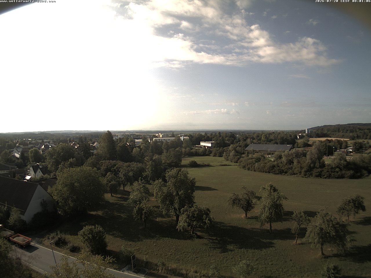 Archived image Webcam Bad Schussenried - View to the Alps