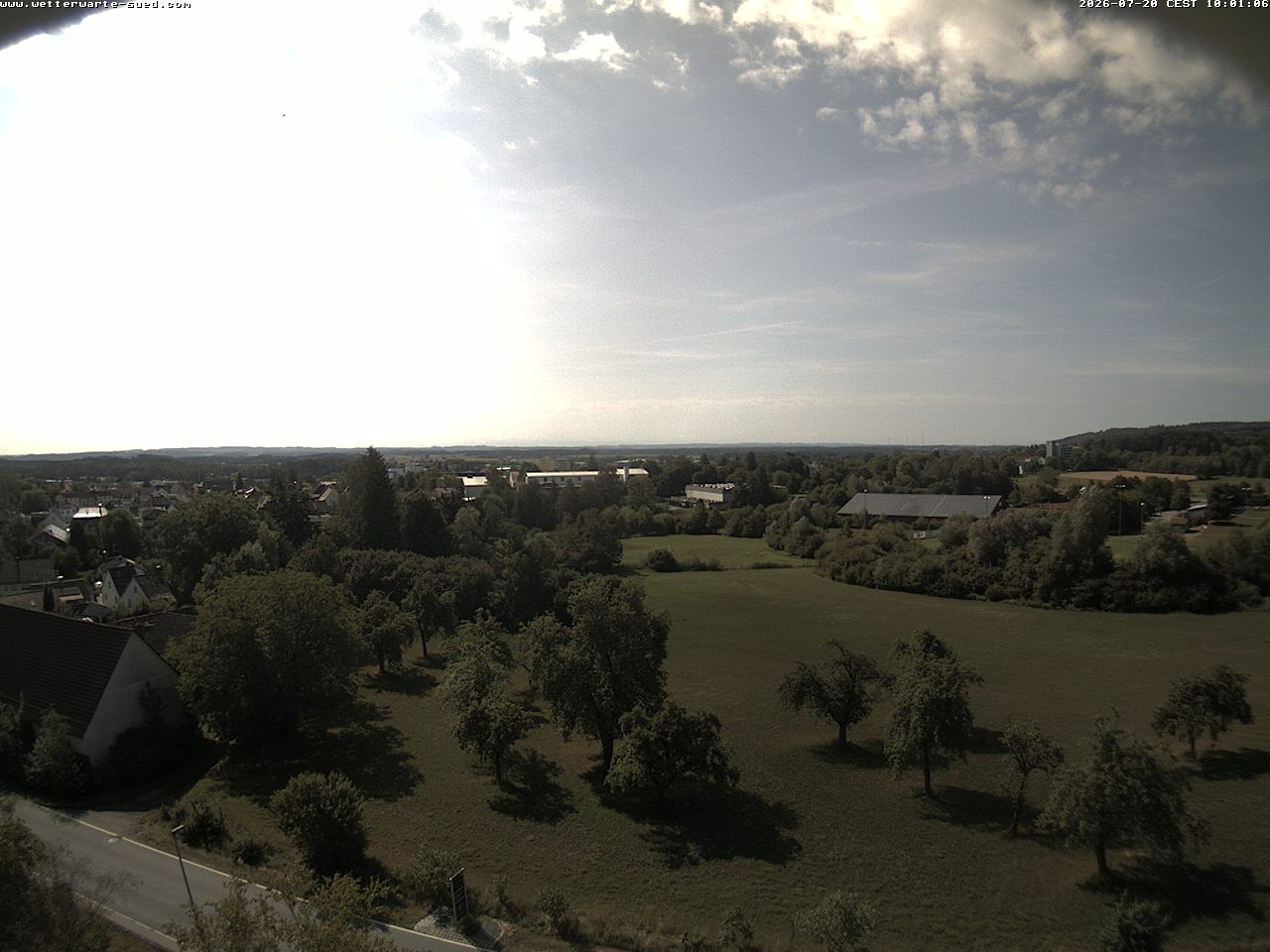 Archived image Webcam Bad Schussenried - View to the Alps