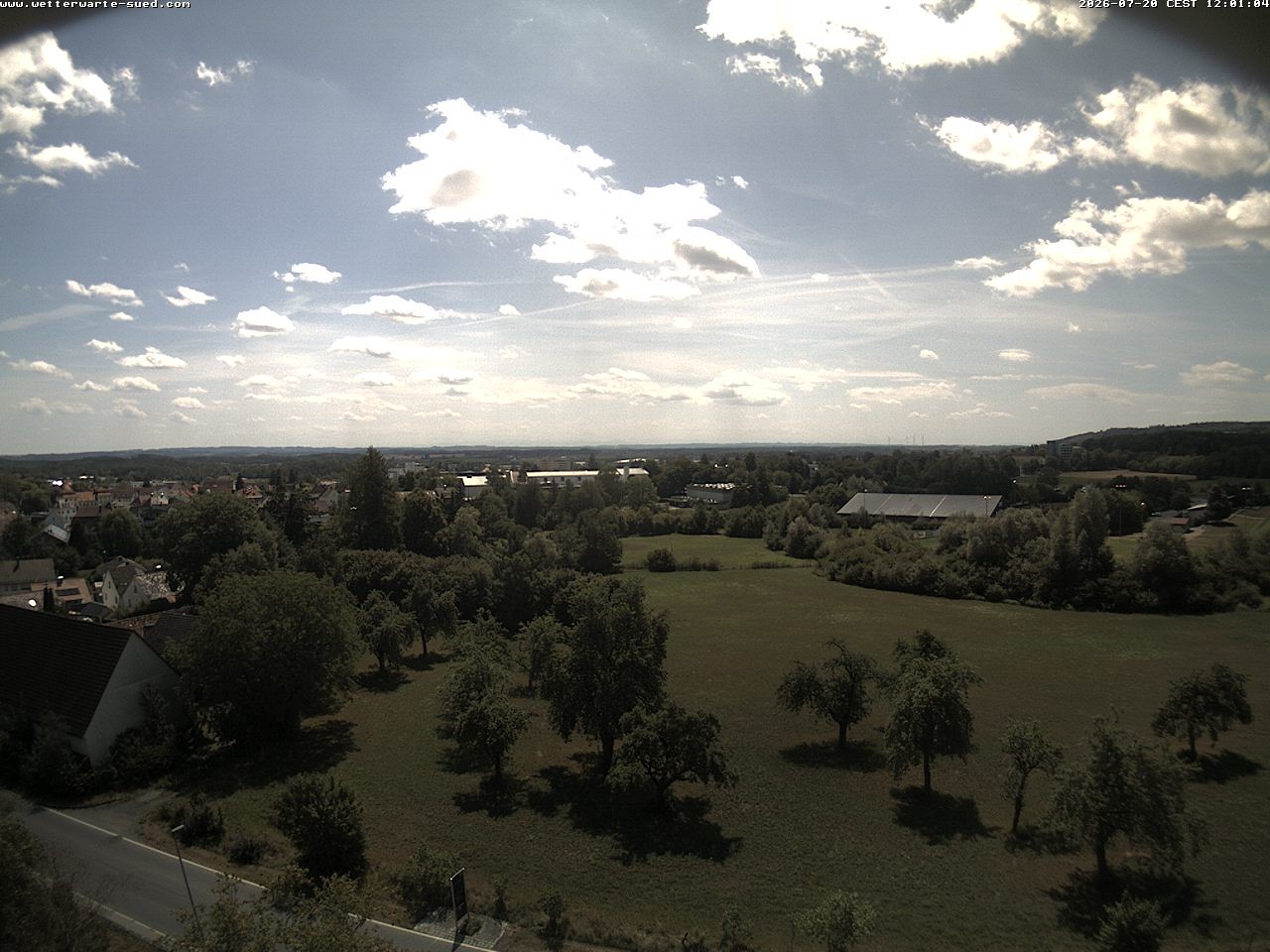 Archived image Webcam Bad Schussenried - View to the Alps