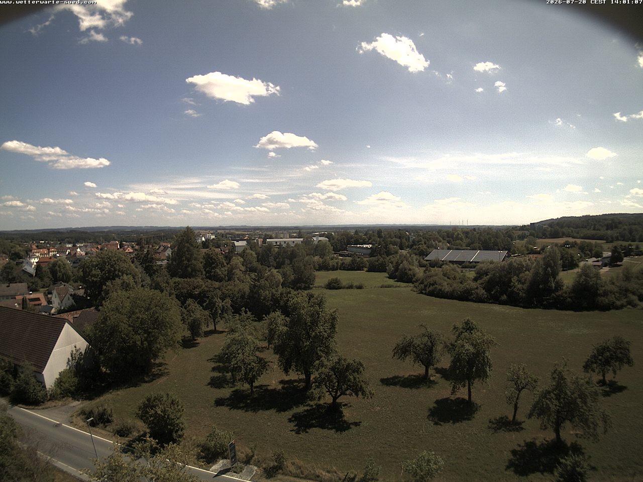 Archived image Webcam Bad Schussenried - View to the Alps