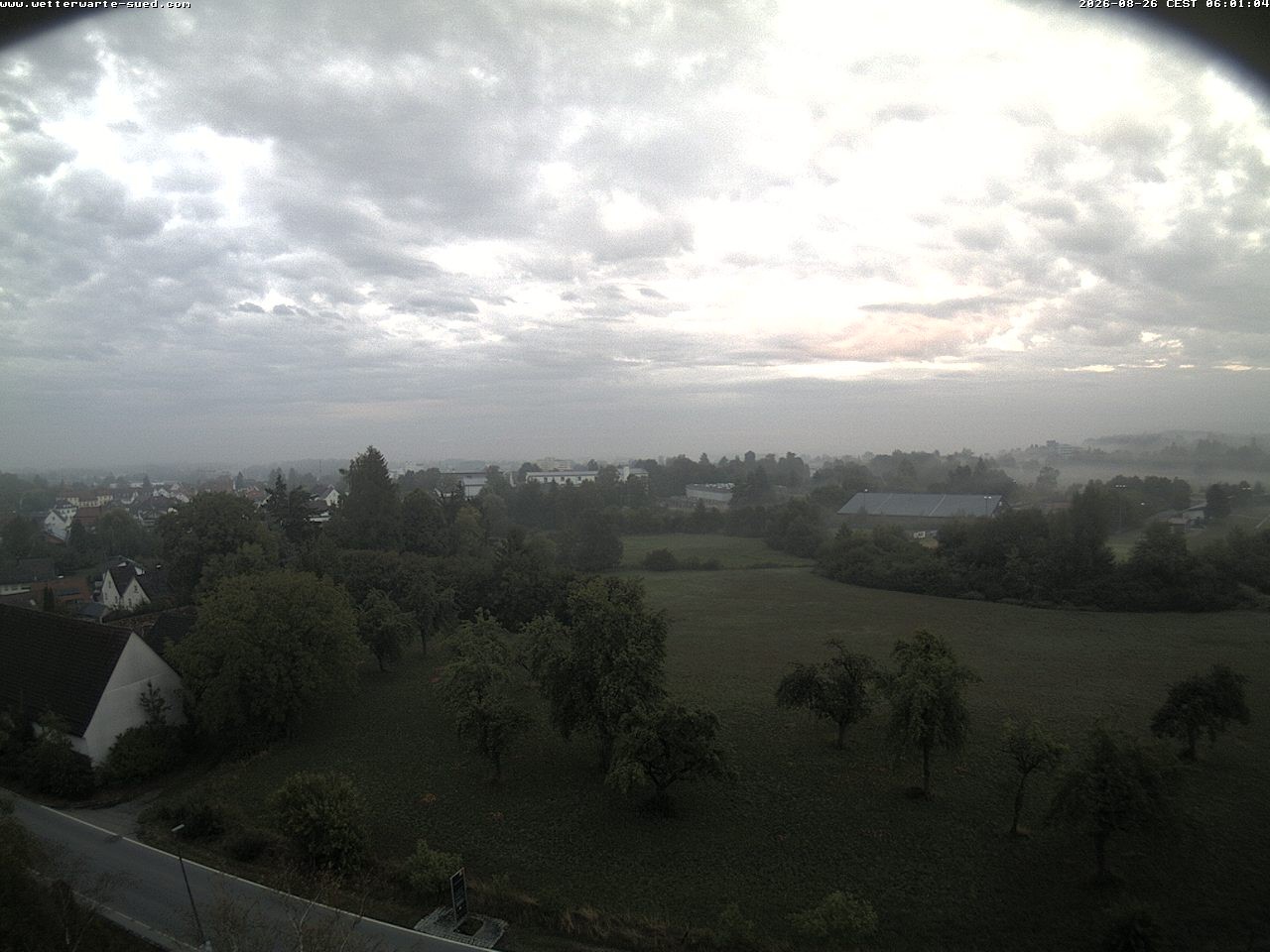 Archived image Webcam Bad Schussenried - View to the Alps