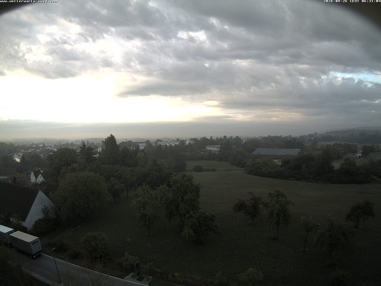 Archived image Webcam Bad Schussenried - View to the Alps
