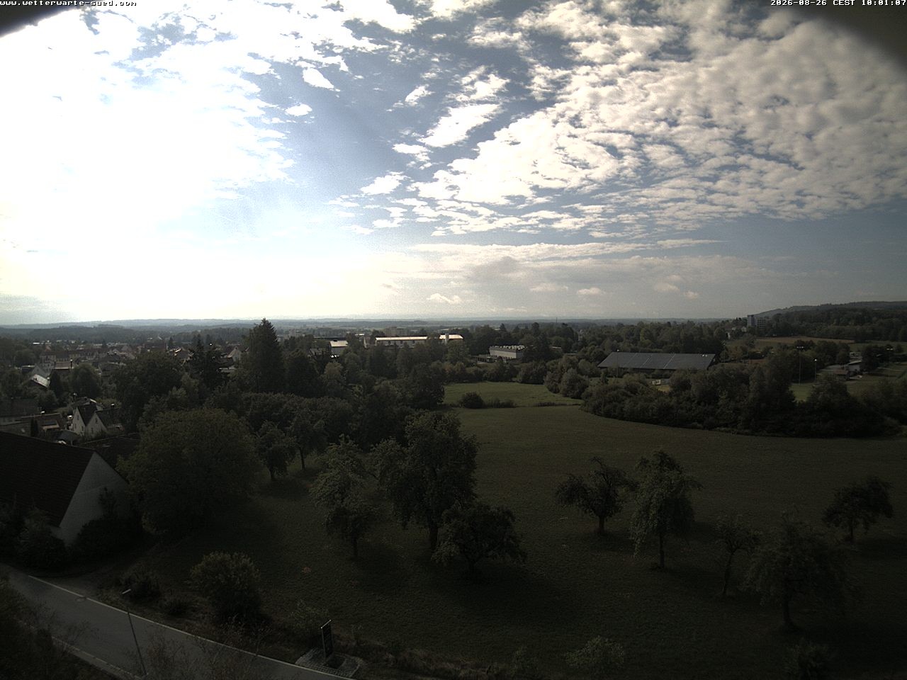 Archived image Webcam Bad Schussenried - View to the Alps
