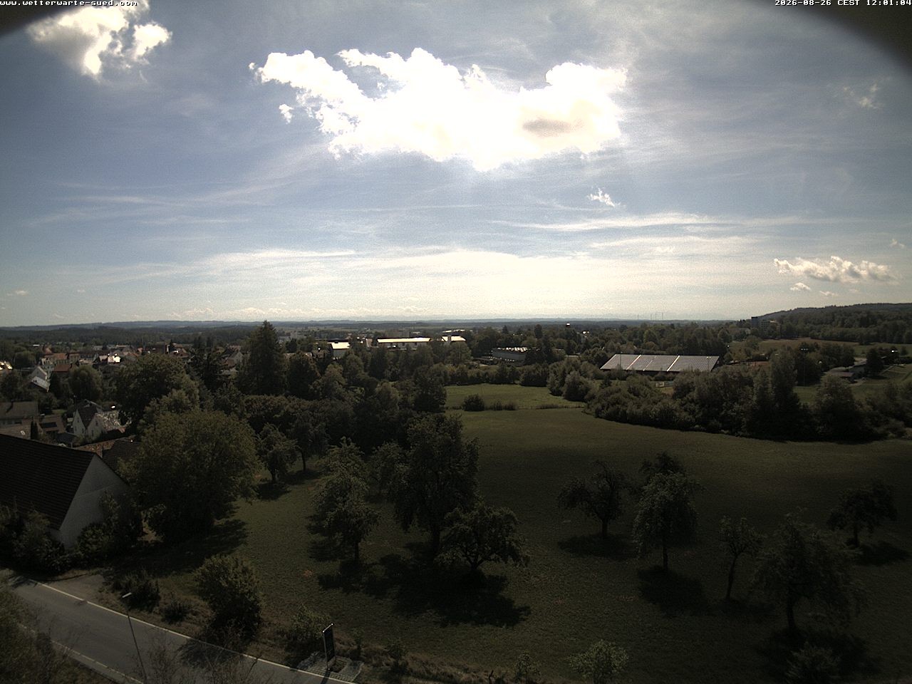 Archived image Webcam Bad Schussenried - View to the Alps