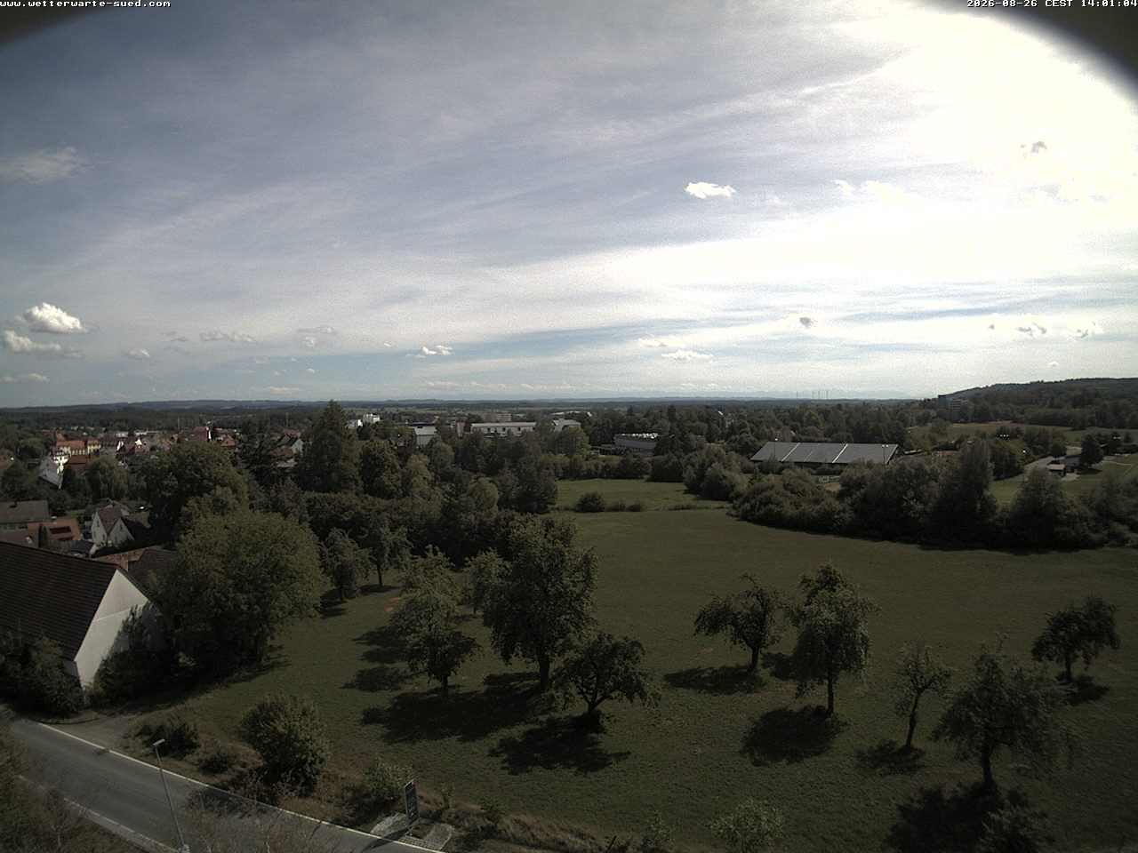 Archived image Webcam Bad Schussenried - View to the Alps