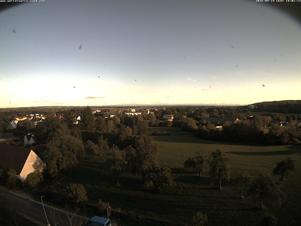 Archived image Webcam Bad Schussenried - View to the Alps