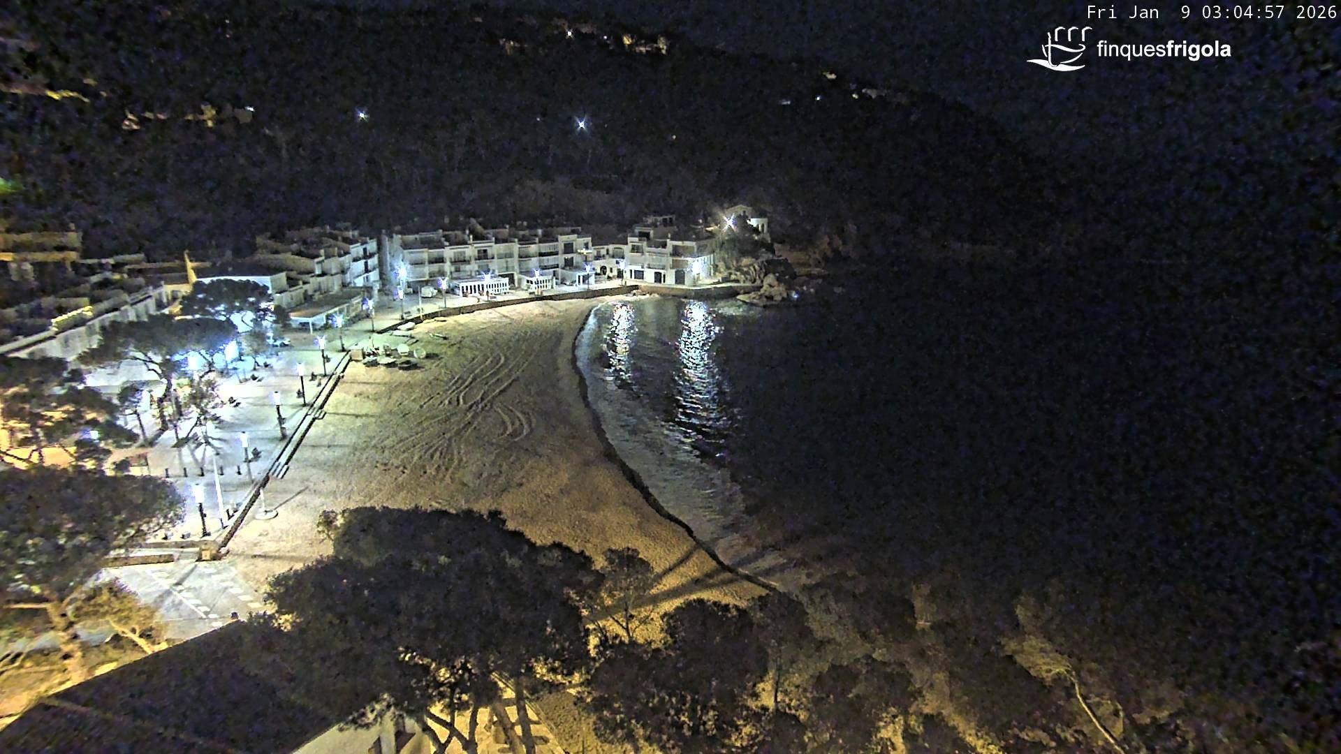 Archiv Foto Webcam Tamariu - Costa Brava - Blick auf den Strand