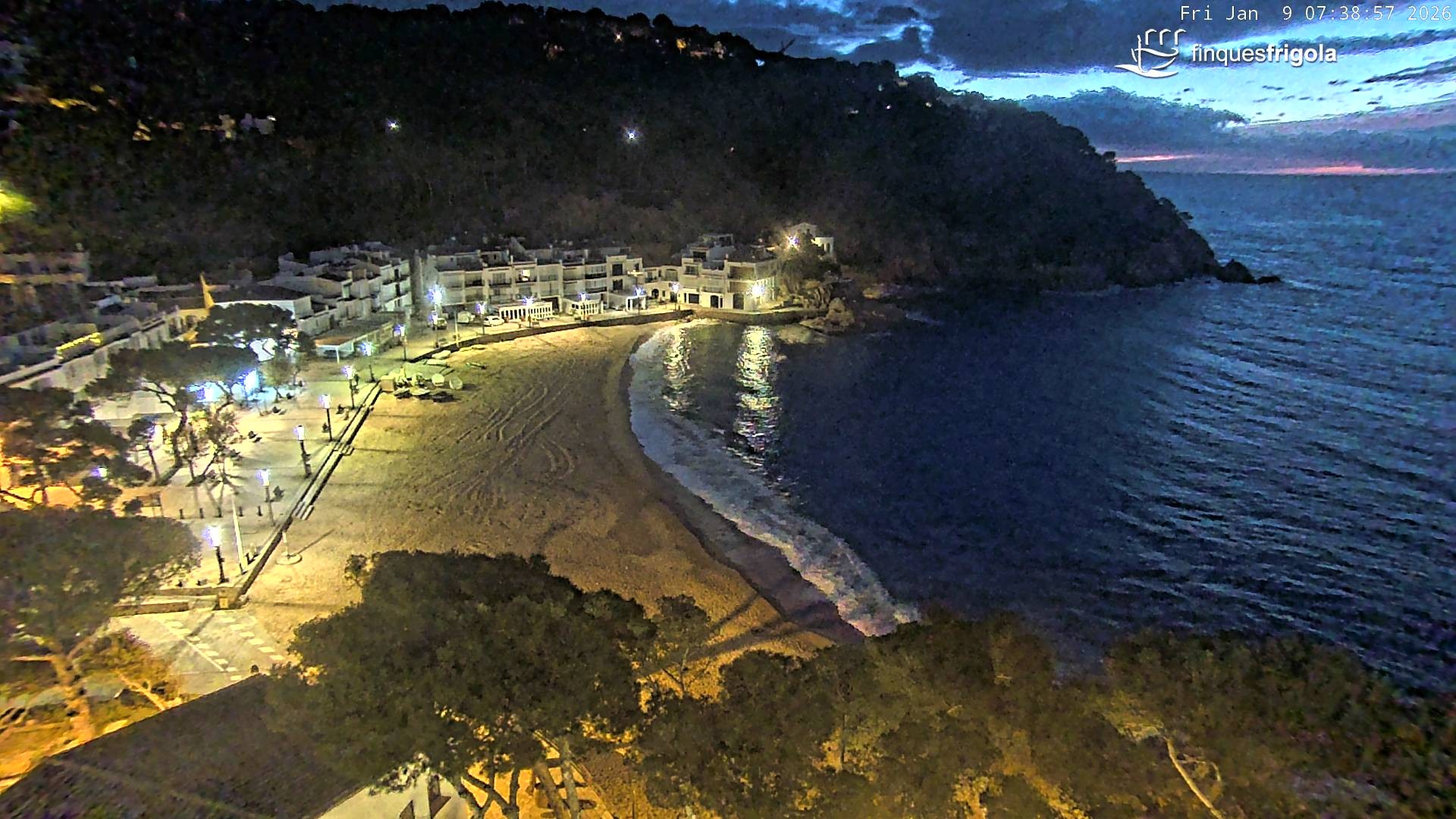 Archiv Foto Webcam Tamariu - Costa Brava - Blick auf den Strand