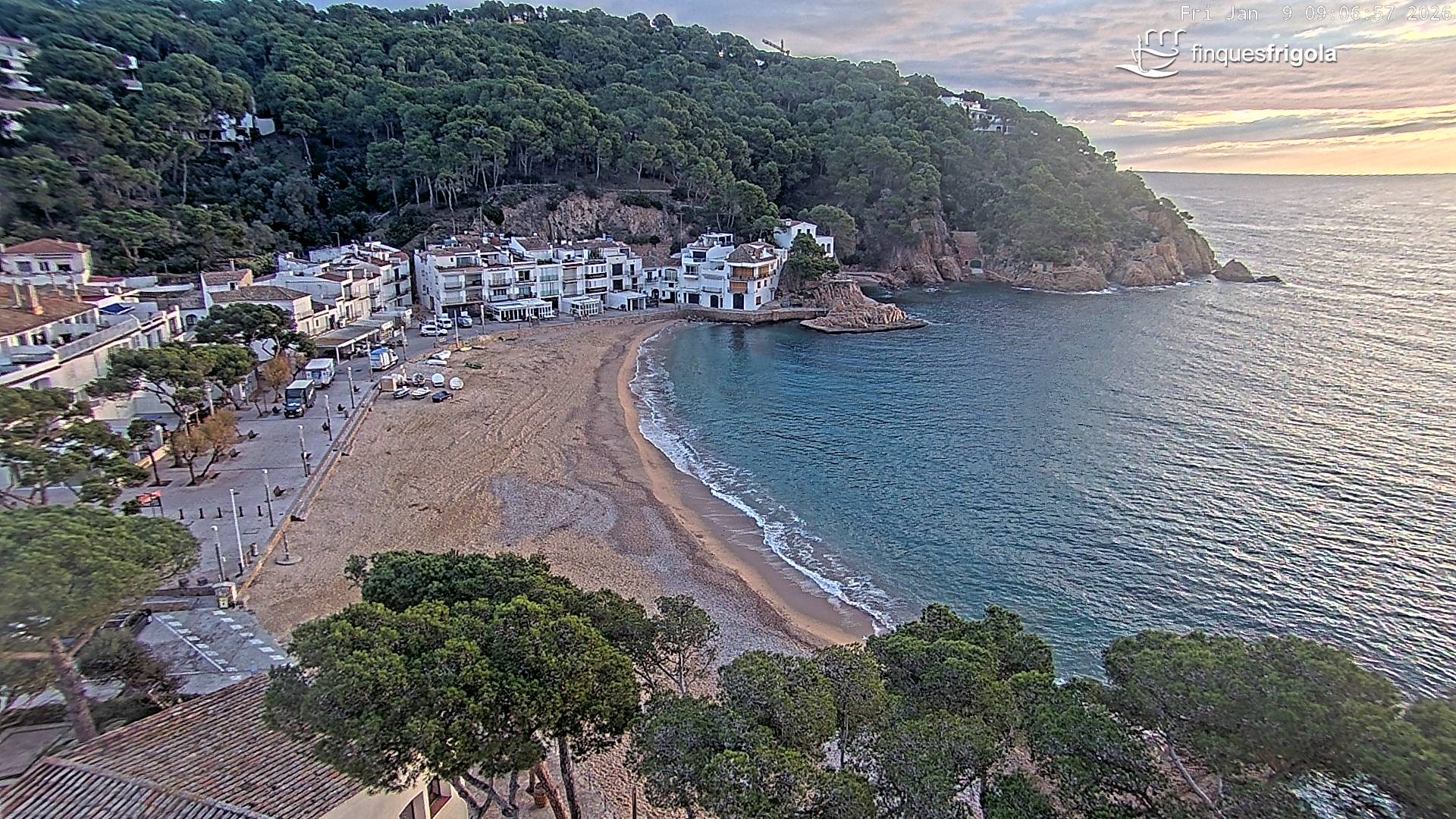 Archiv Foto Webcam Tamariu - Costa Brava - Blick auf den Strand