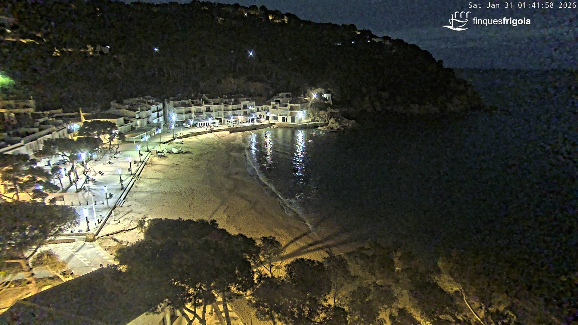 Archiv Foto Webcam Tamariu - Costa Brava - Blick auf den Strand