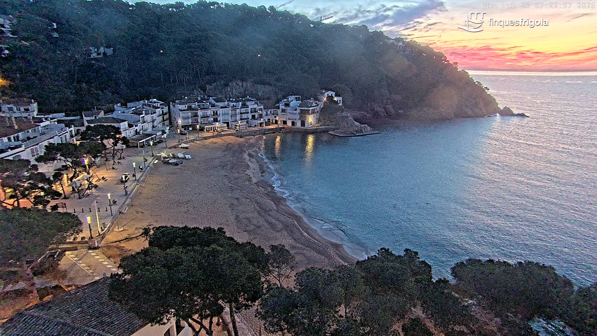 Archiv Foto Webcam Tamariu - Costa Brava - Blick auf den Strand