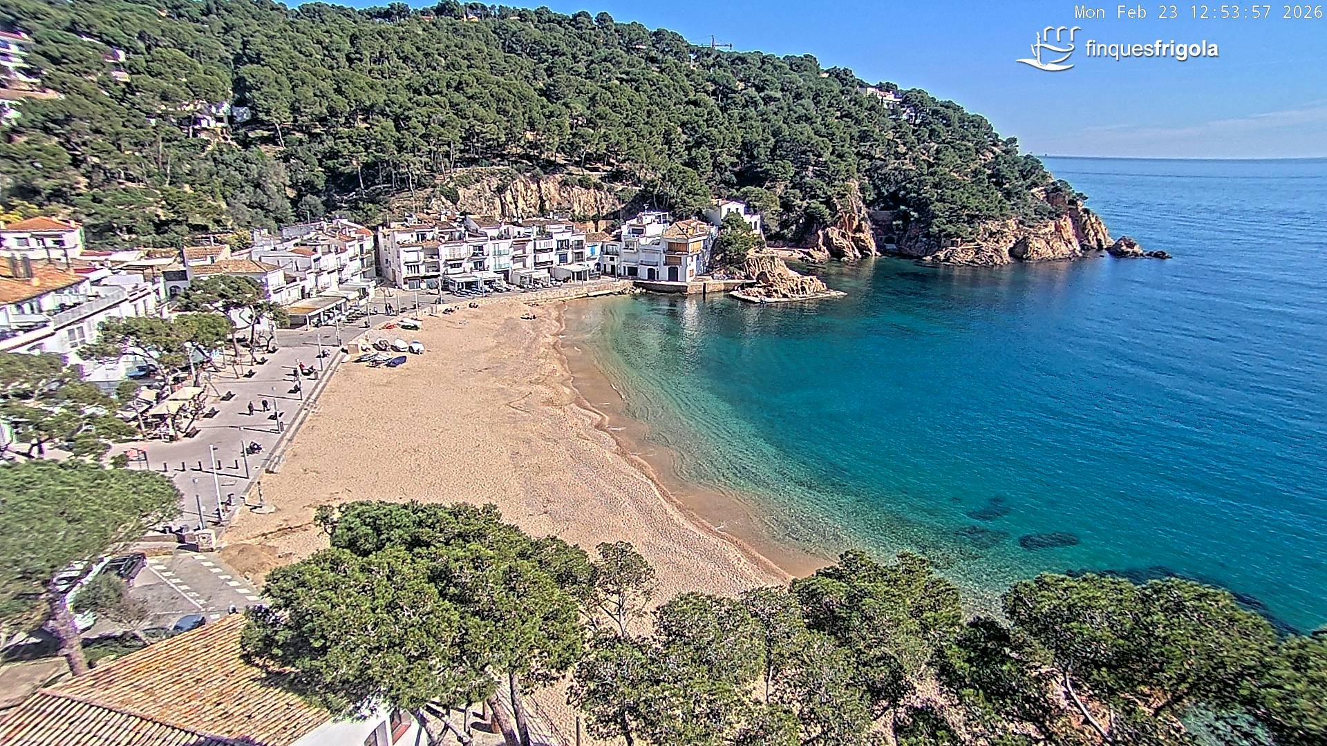 Archiv Foto Webcam Tamariu - Costa Brava - Blick auf den Strand