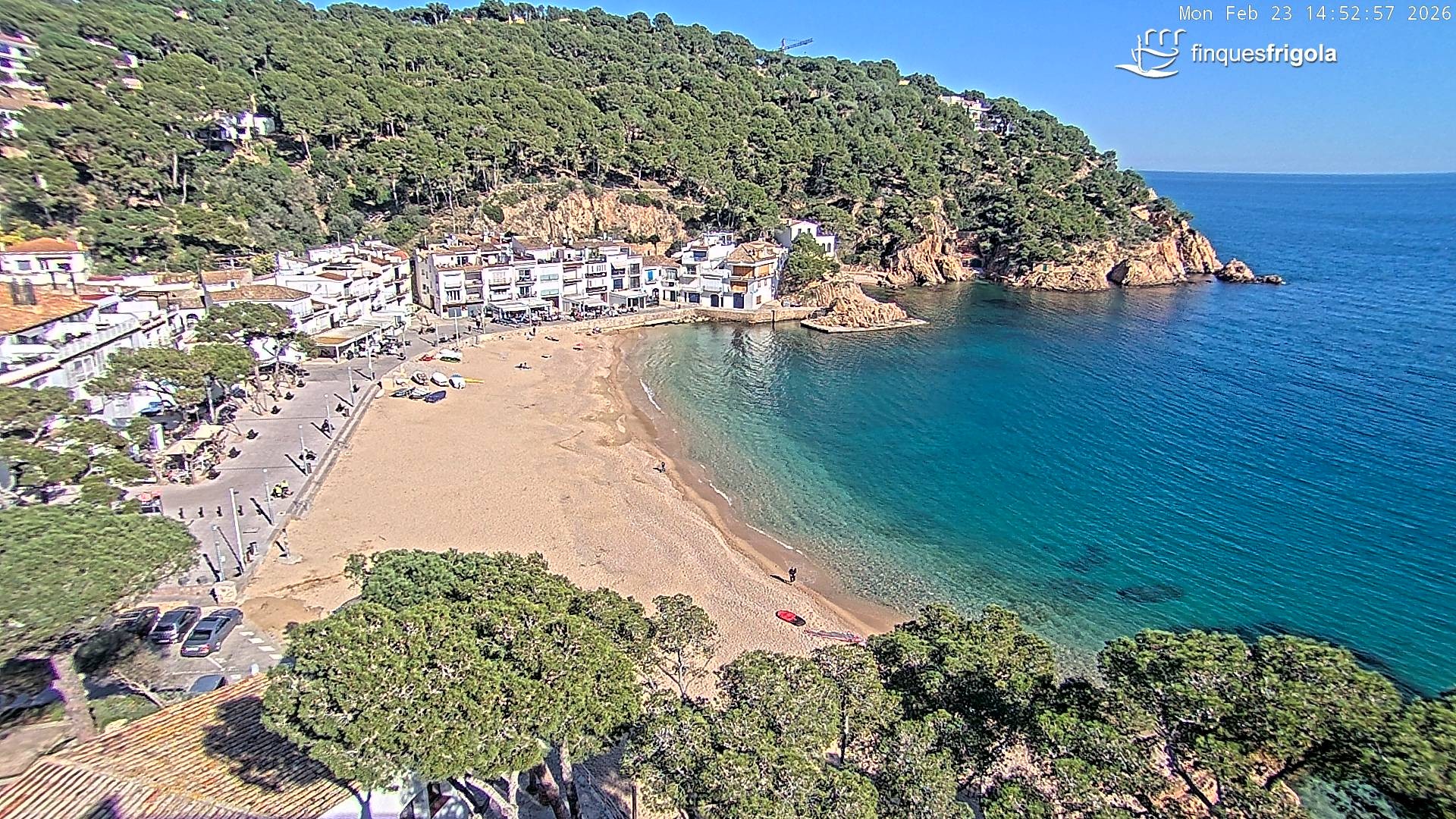 Archiv Foto Webcam Tamariu - Costa Brava - Blick auf den Strand