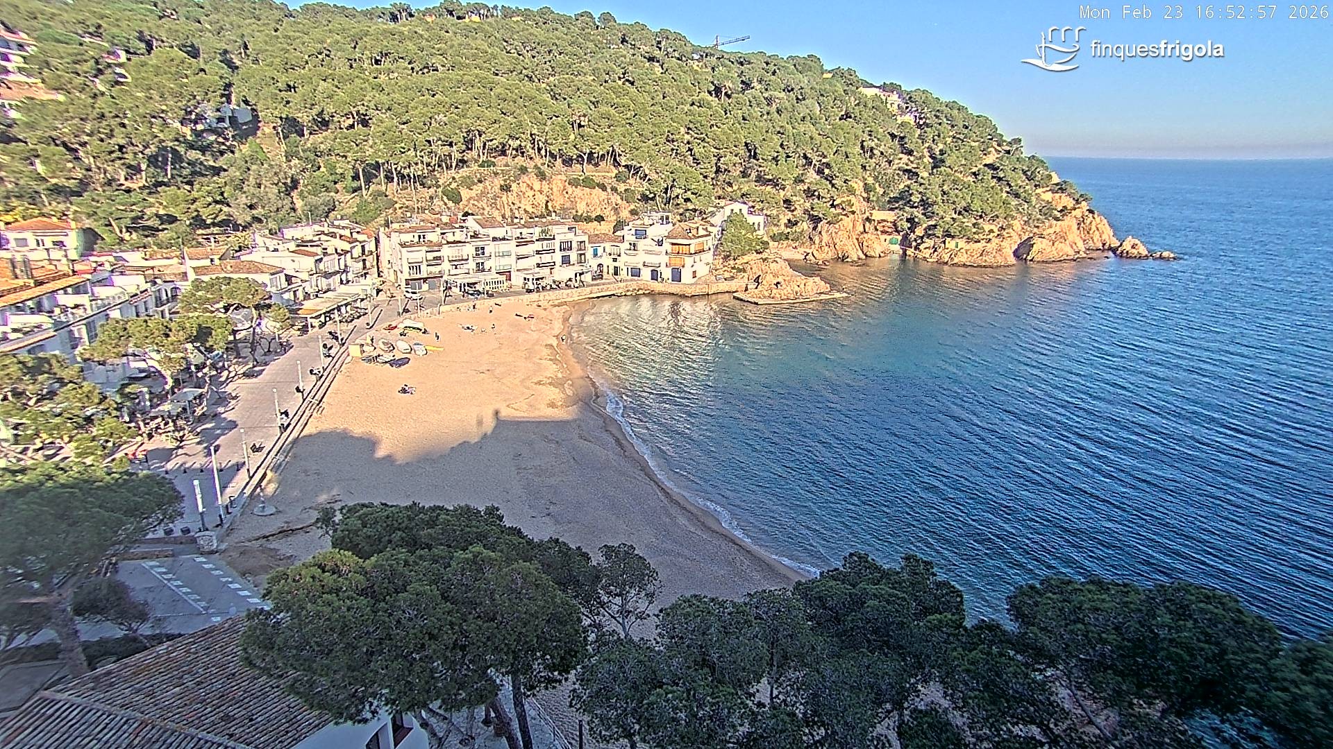 Archiv Foto Webcam Tamariu - Costa Brava - Blick auf den Strand