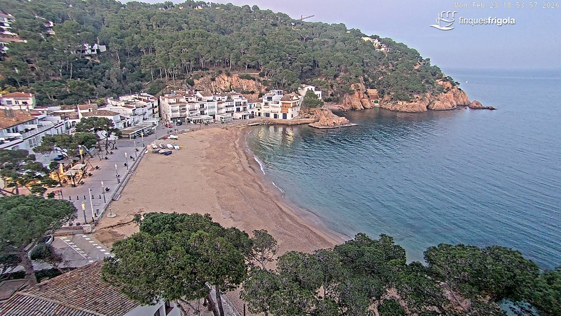 Archiv Foto Webcam Tamariu - Costa Brava - Blick auf den Strand