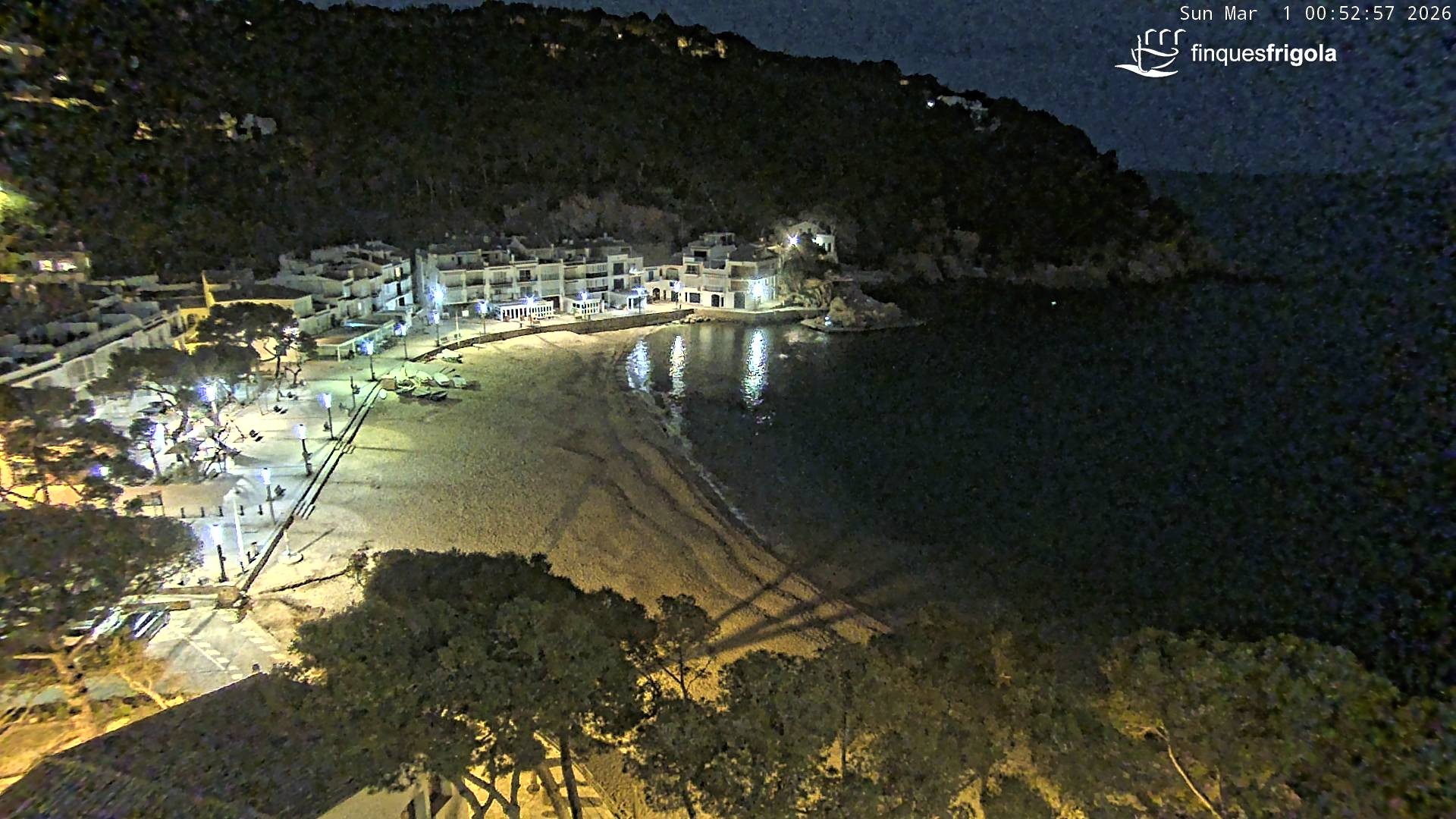 Archived image Webcam Tamariu - Costa Brava - View to the beach