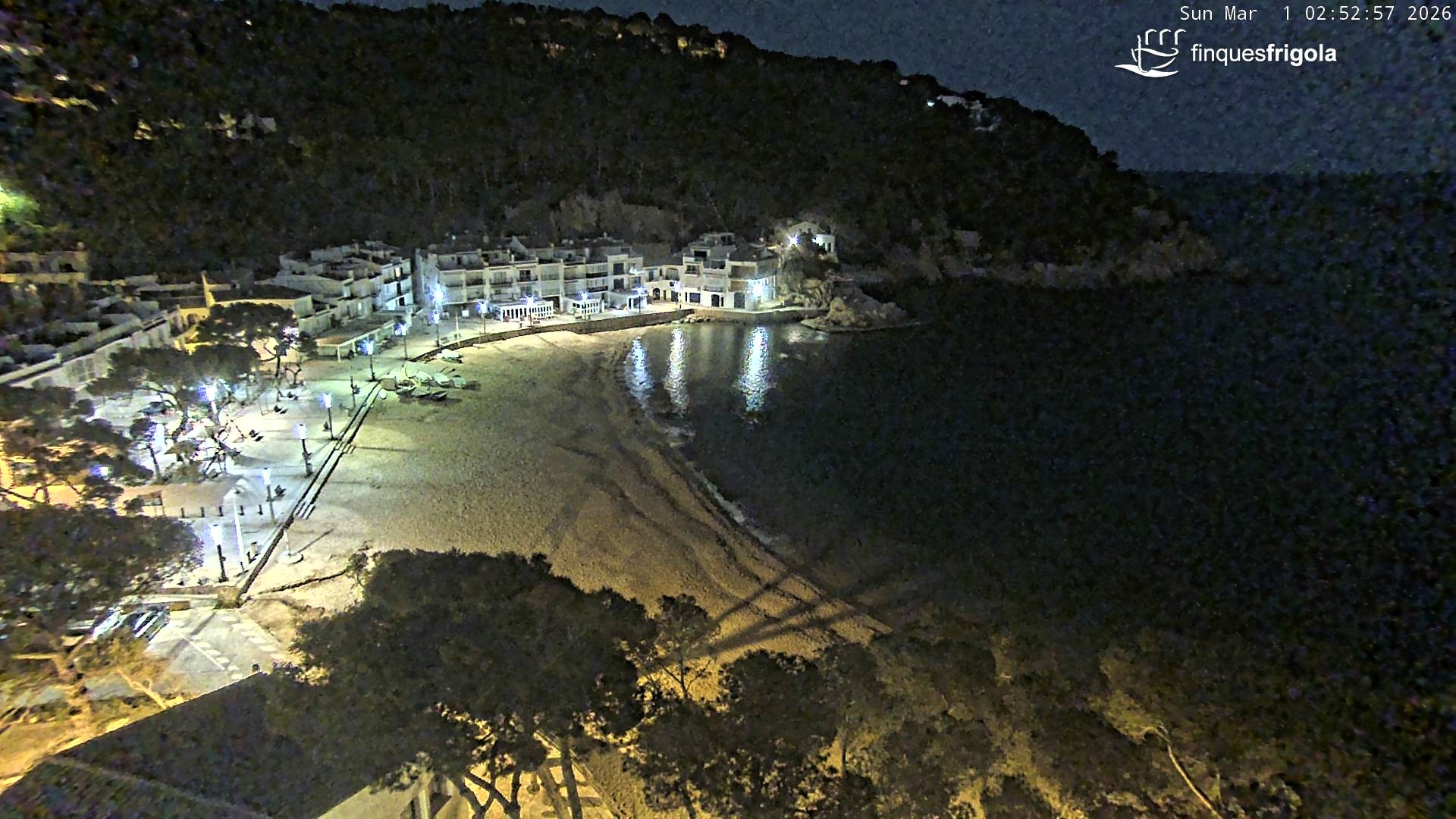 Archived image Webcam Tamariu - Costa Brava - View to the beach