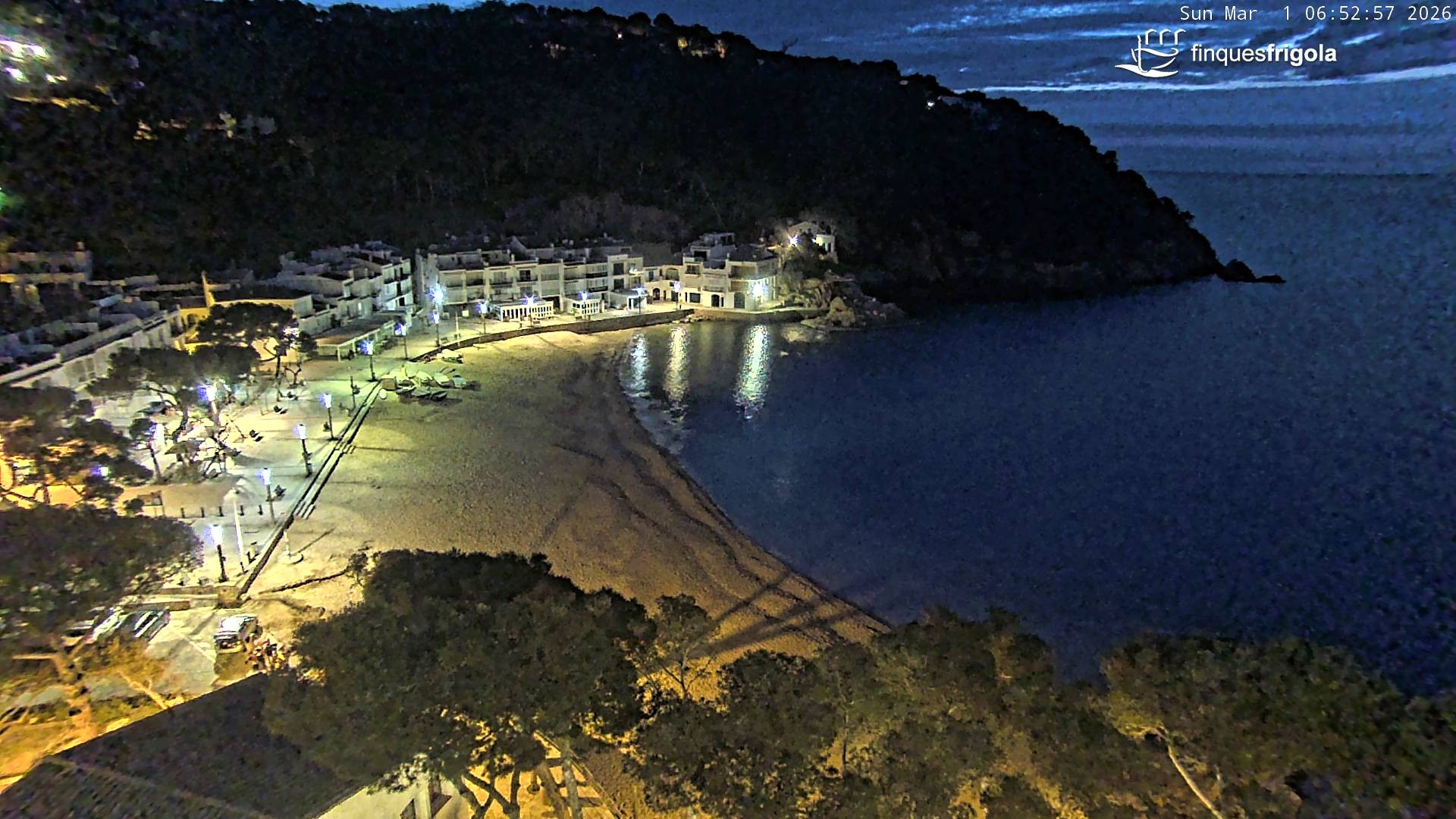 Archived image Webcam Tamariu - Costa Brava - View to the beach