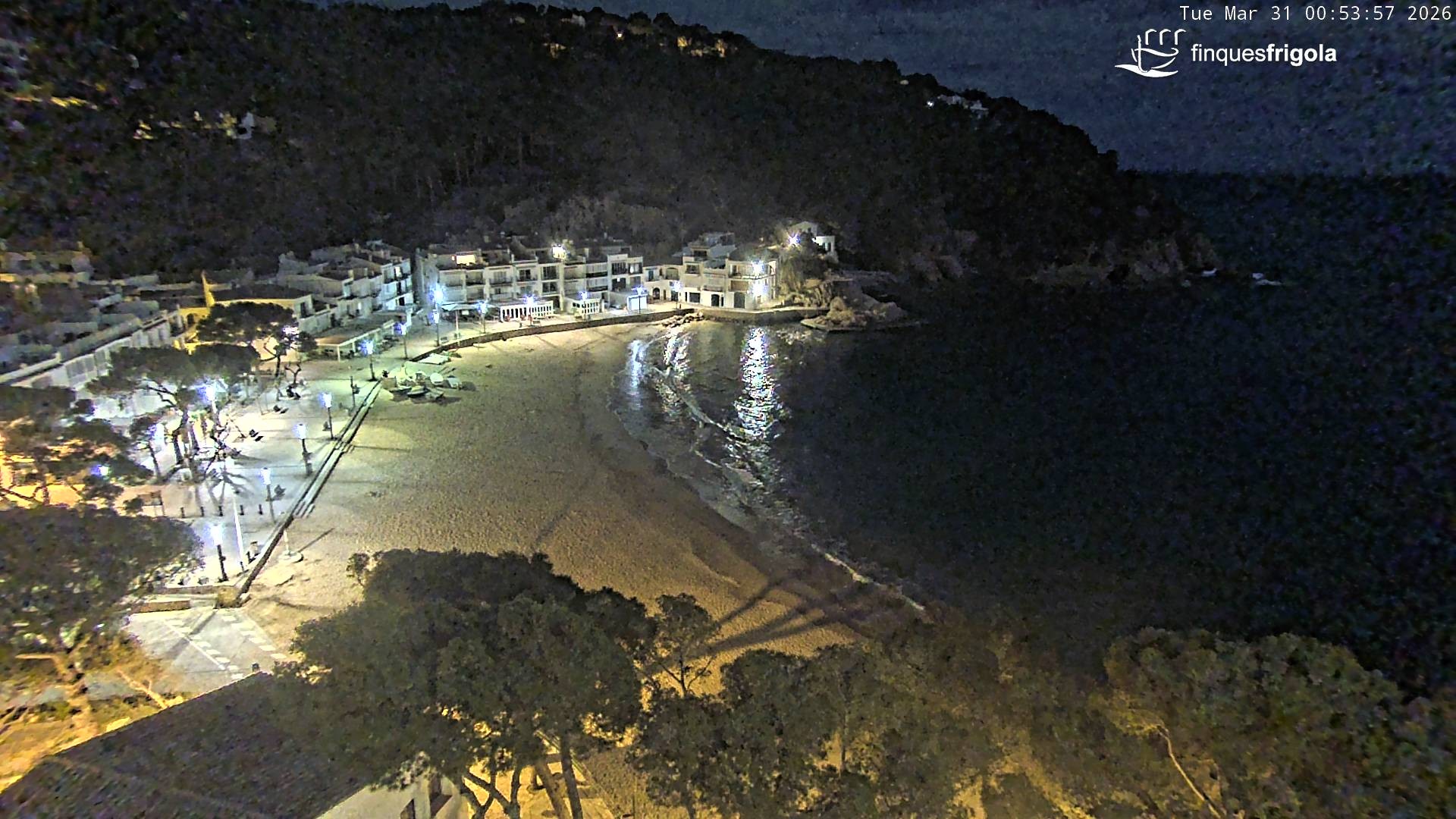 Archived image Webcam Tamariu - Costa Brava - View to the beach