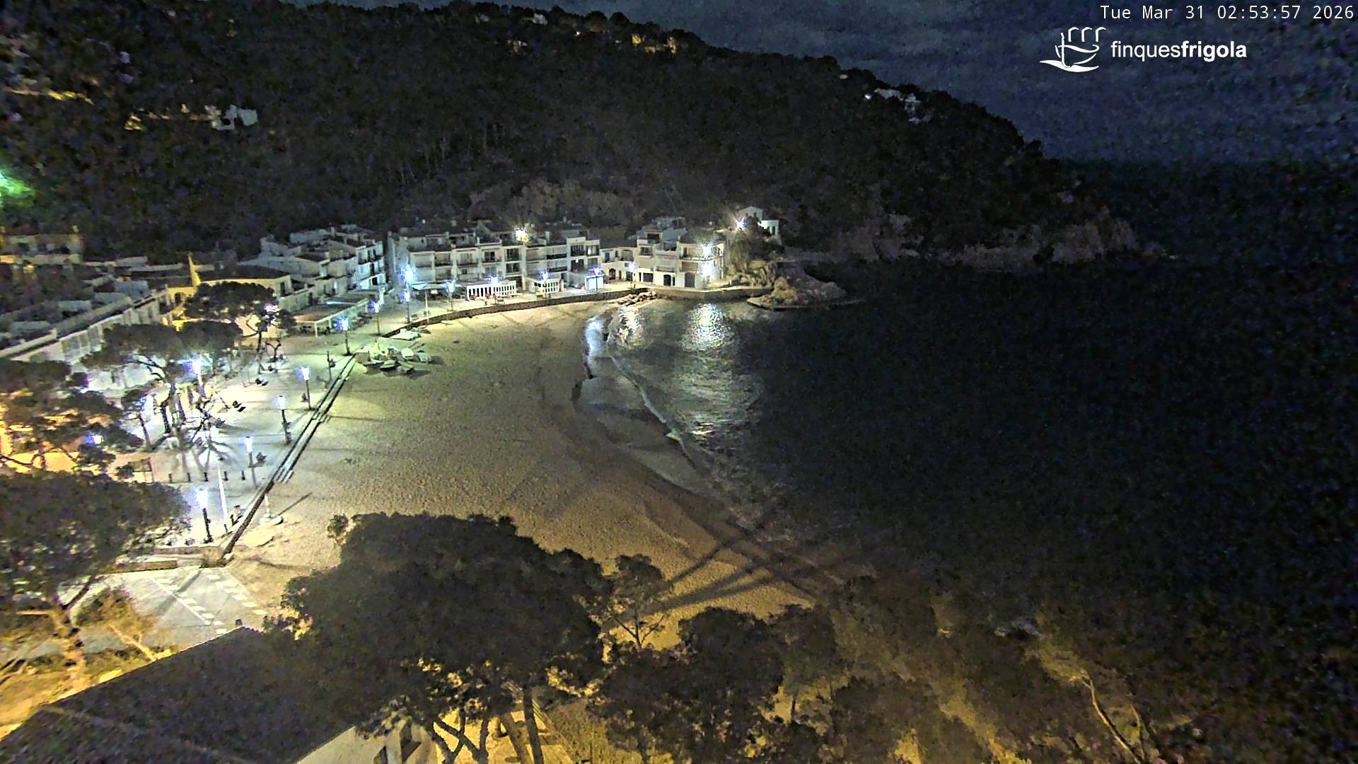 Archived image Webcam Tamariu - Costa Brava - View to the beach