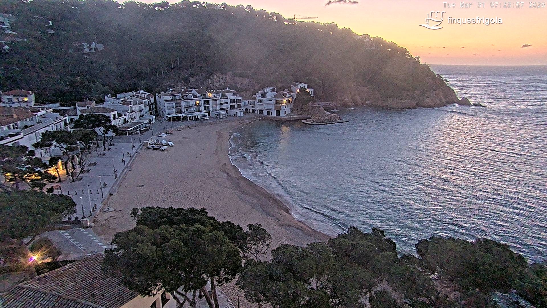 Archived image Webcam Tamariu - Costa Brava - View to the beach