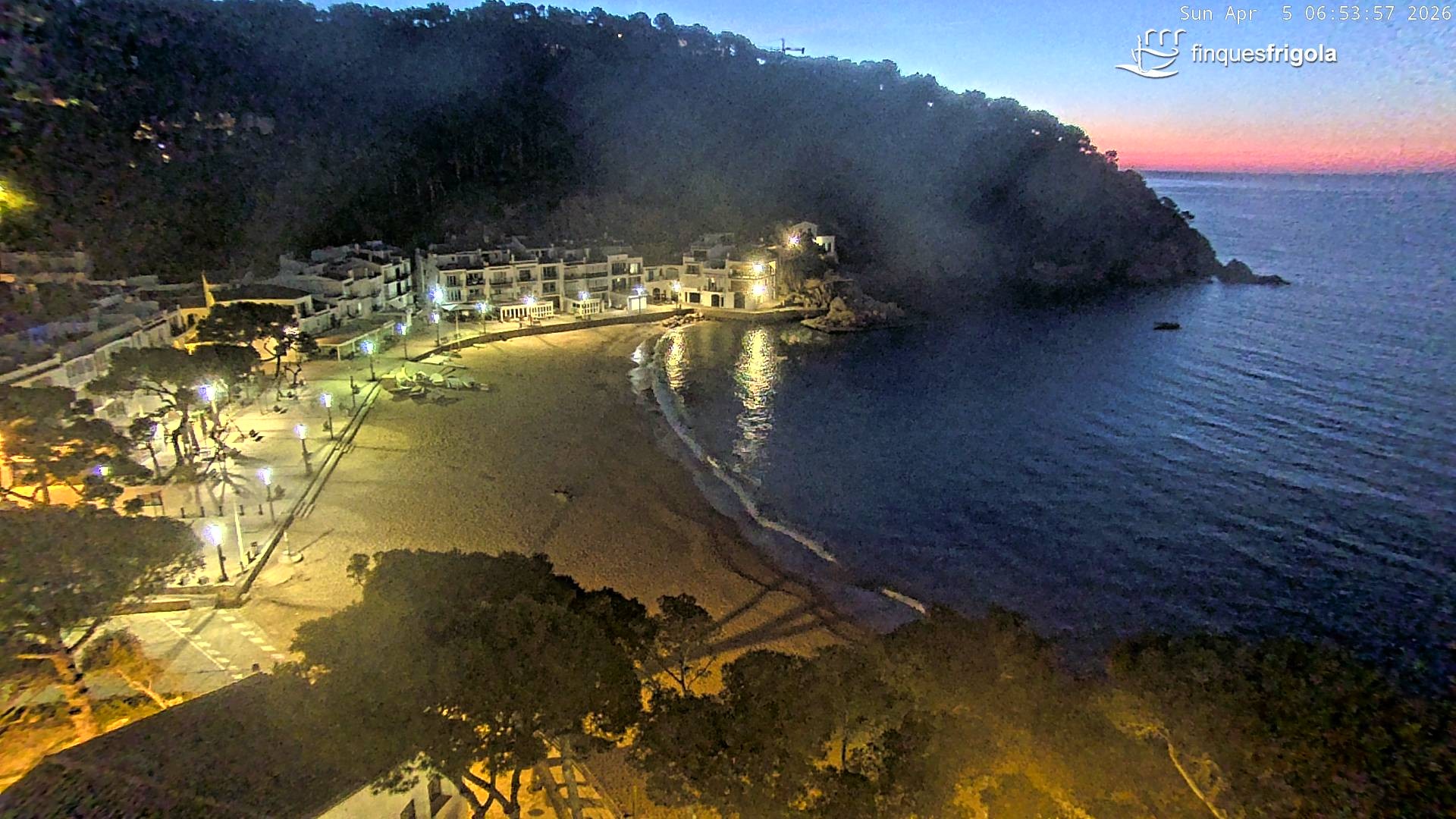 Archiv Foto Webcam Tamariu - Costa Brava - Blick auf den Strand