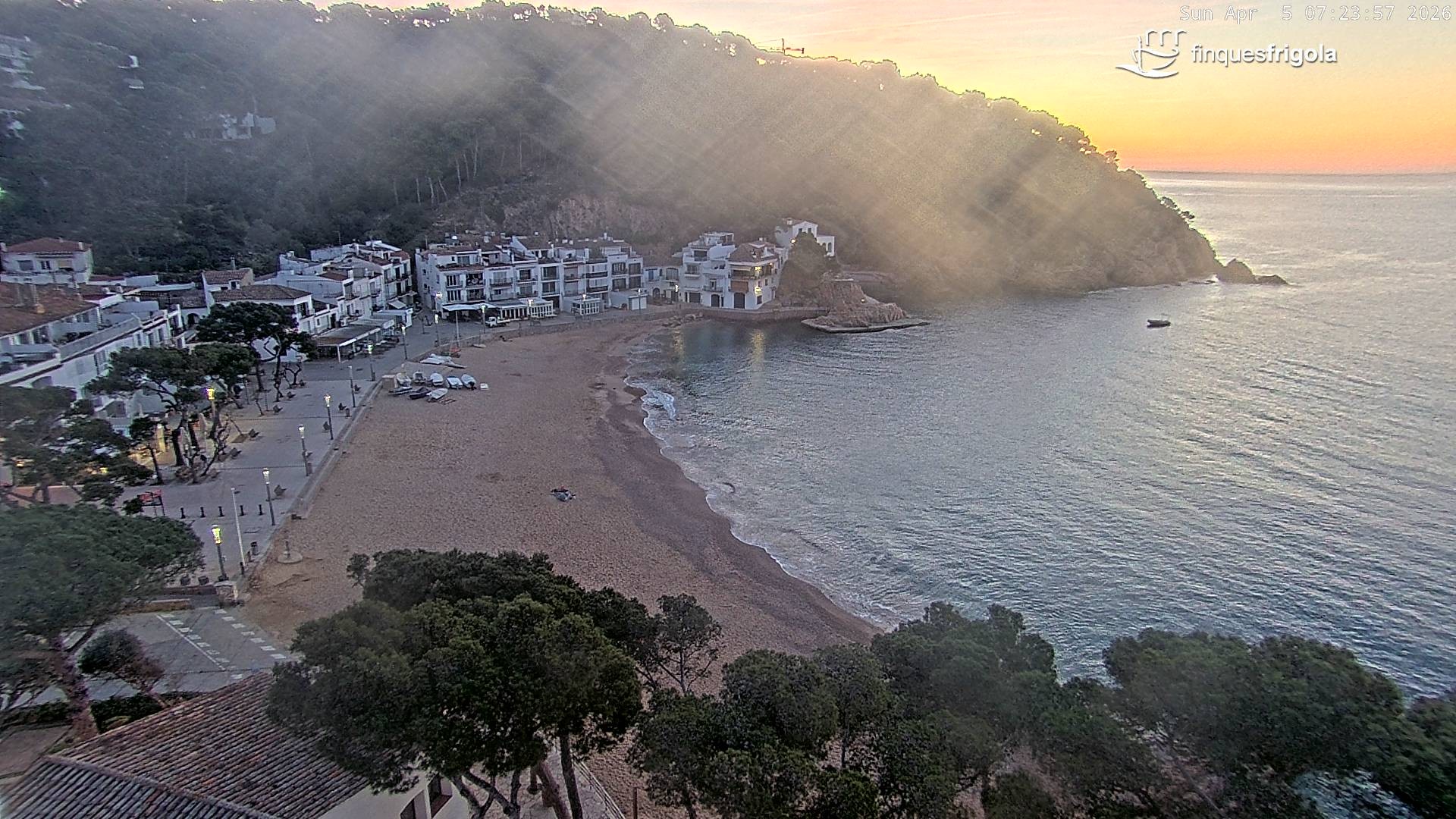 Archiv Foto Webcam Tamariu - Costa Brava - Blick auf den Strand