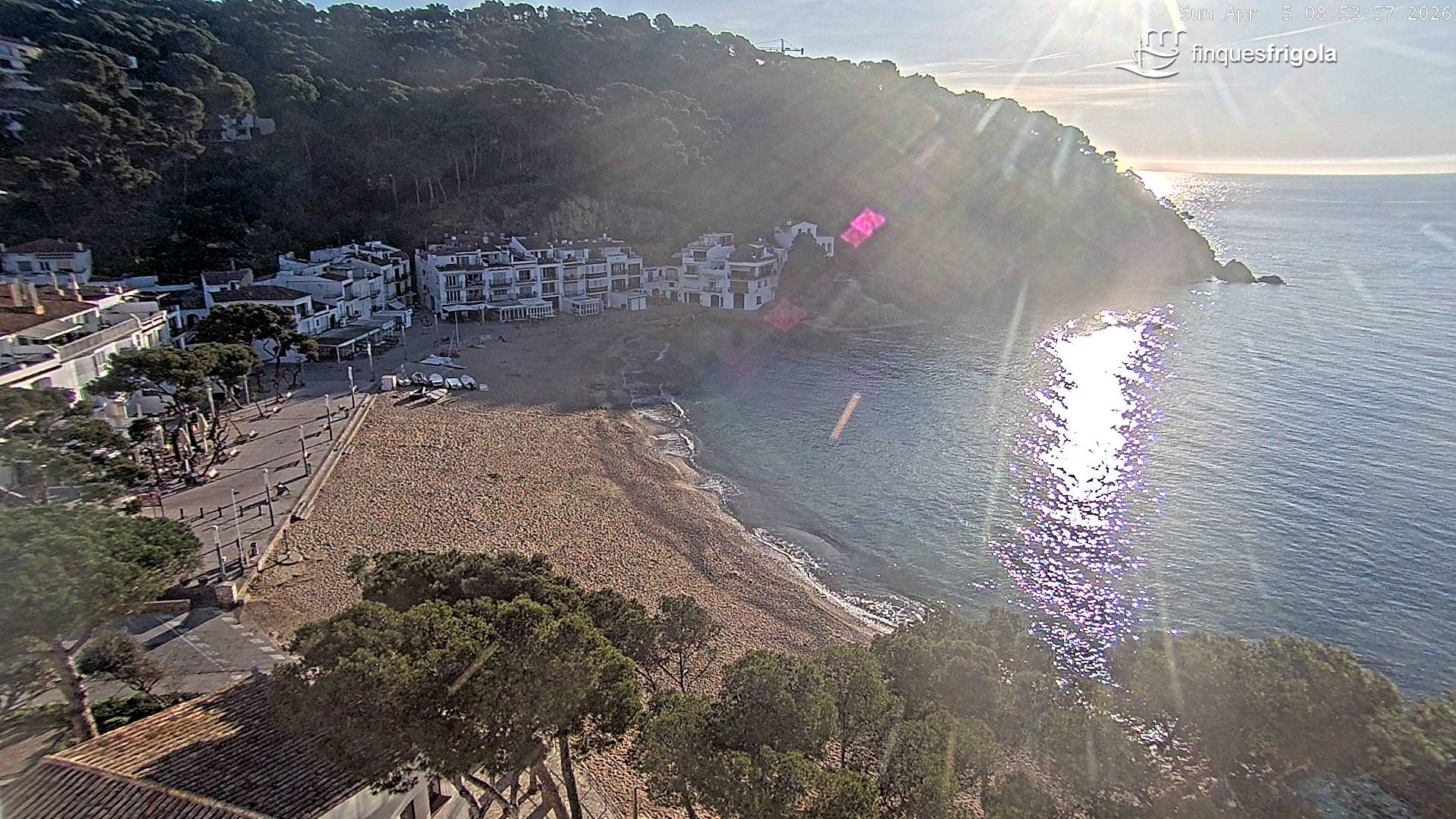Archiv Foto Webcam Tamariu - Costa Brava - Blick auf den Strand