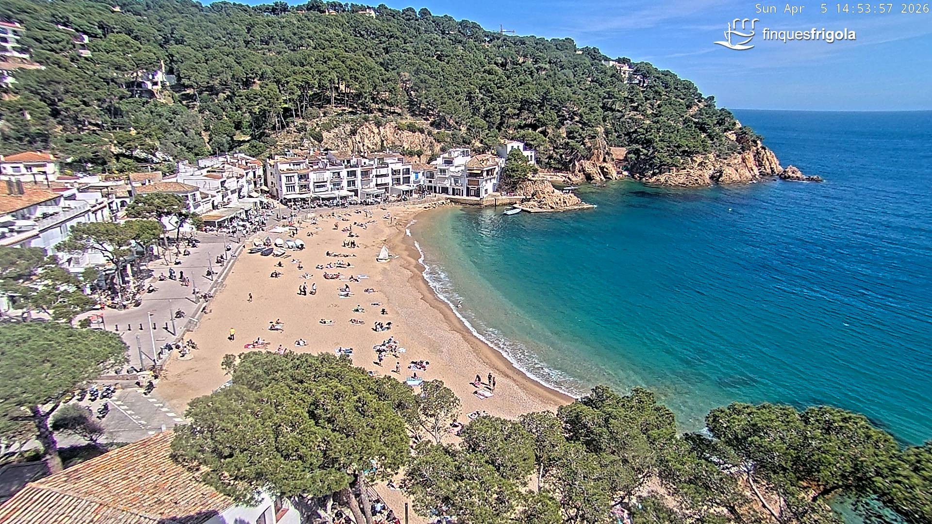 Archiv Foto Webcam Tamariu - Costa Brava - Blick auf den Strand