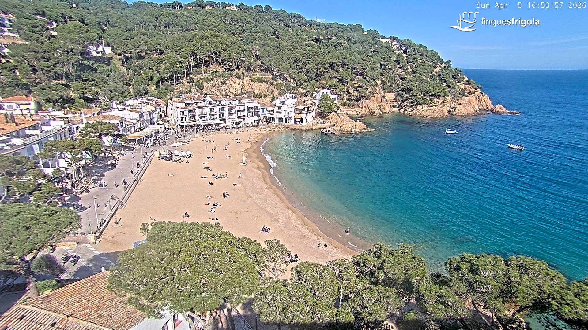 Archiv Foto Webcam Tamariu - Costa Brava - Blick auf den Strand