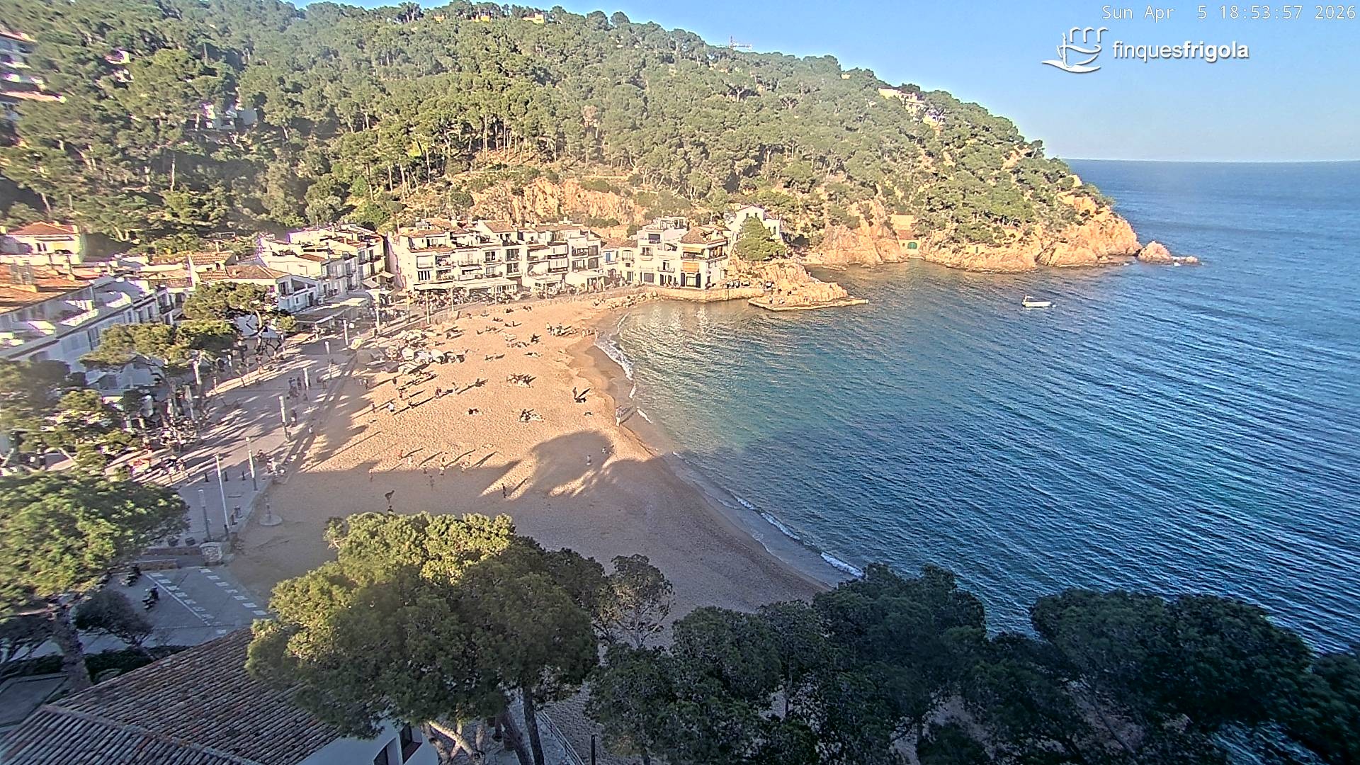 Archiv Foto Webcam Tamariu - Costa Brava - Blick auf den Strand