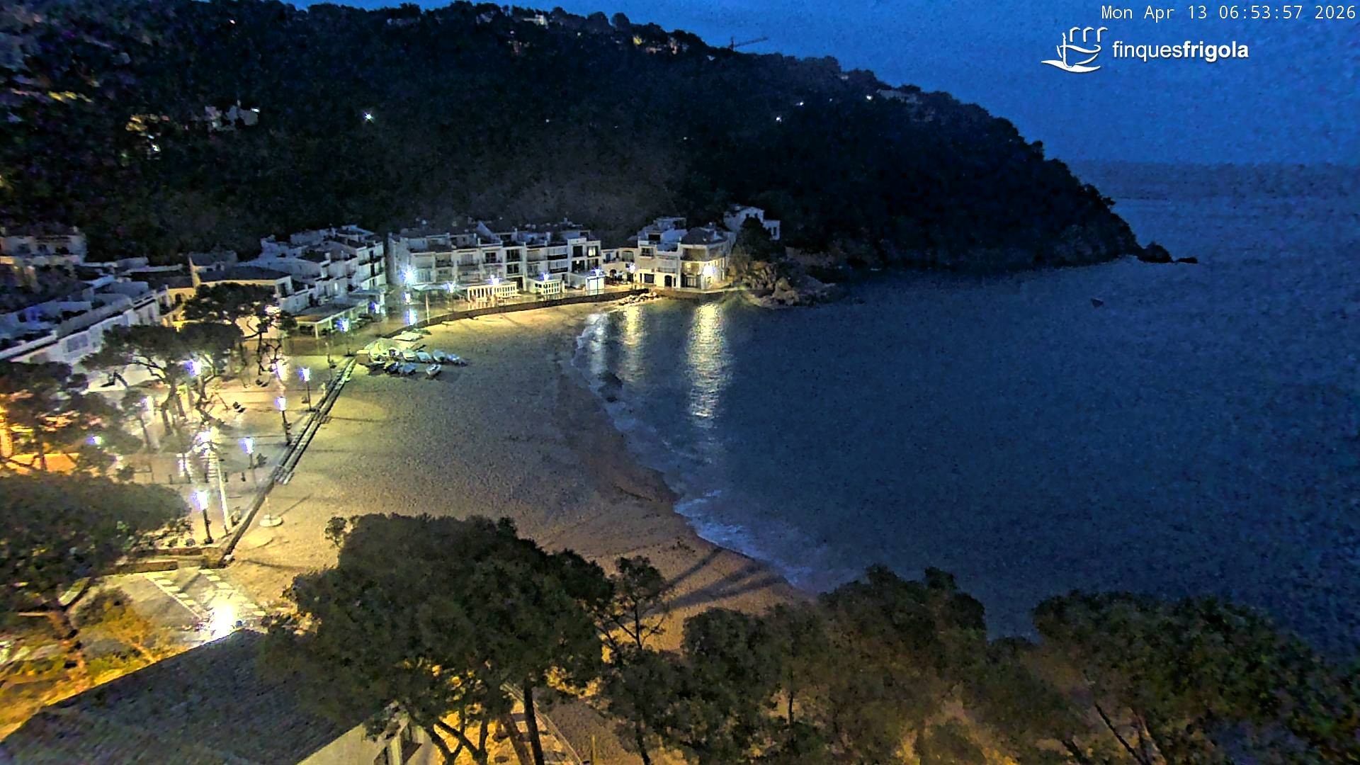 Archiv Foto Webcam Tamariu - Costa Brava - Blick auf den Strand
