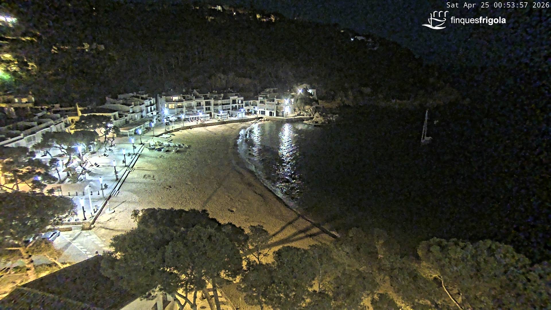 Archiv Foto Webcam Tamariu - Costa Brava - Blick auf den Strand