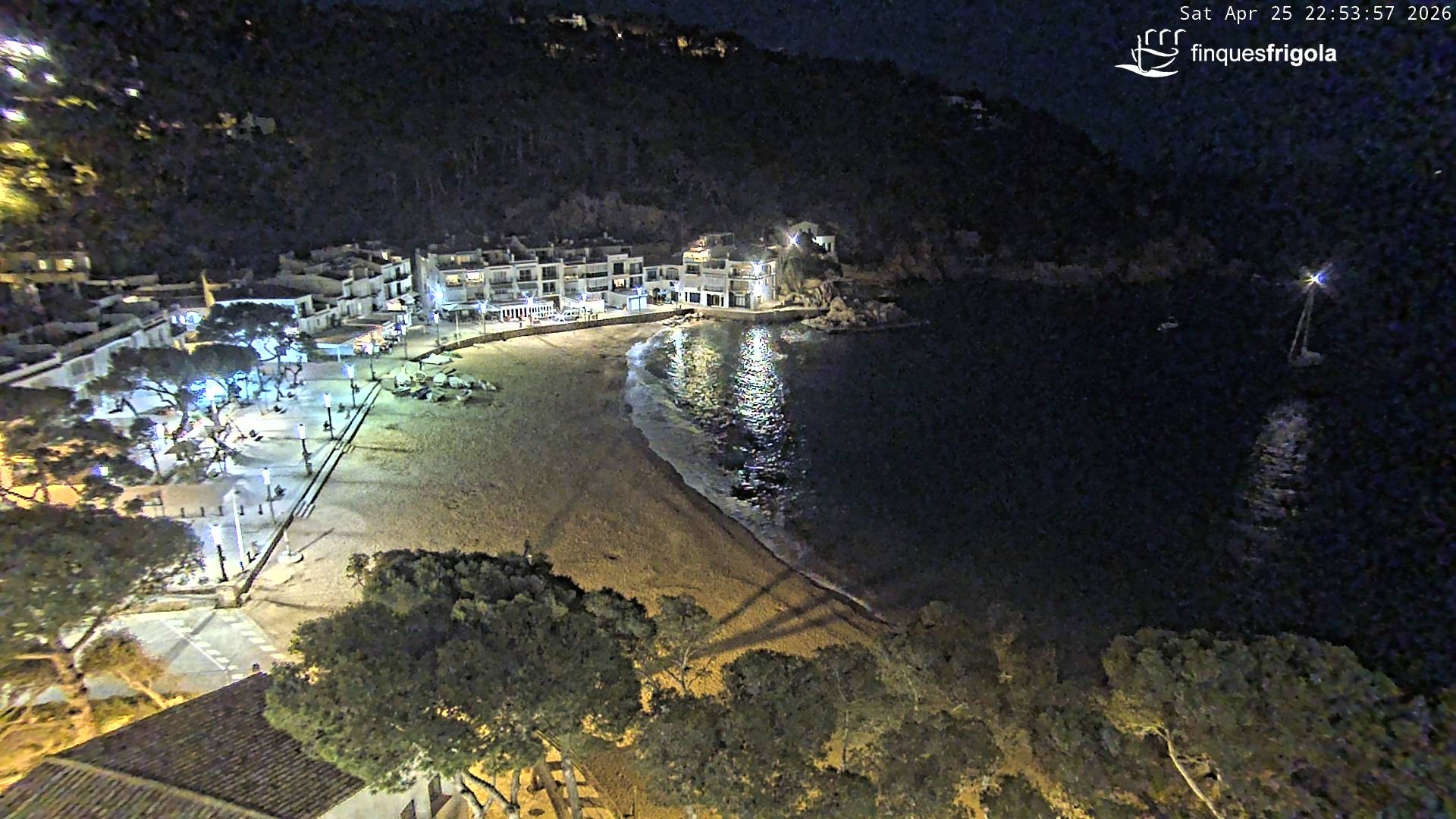 Archiv Foto Webcam Tamariu - Costa Brava - Blick auf den Strand