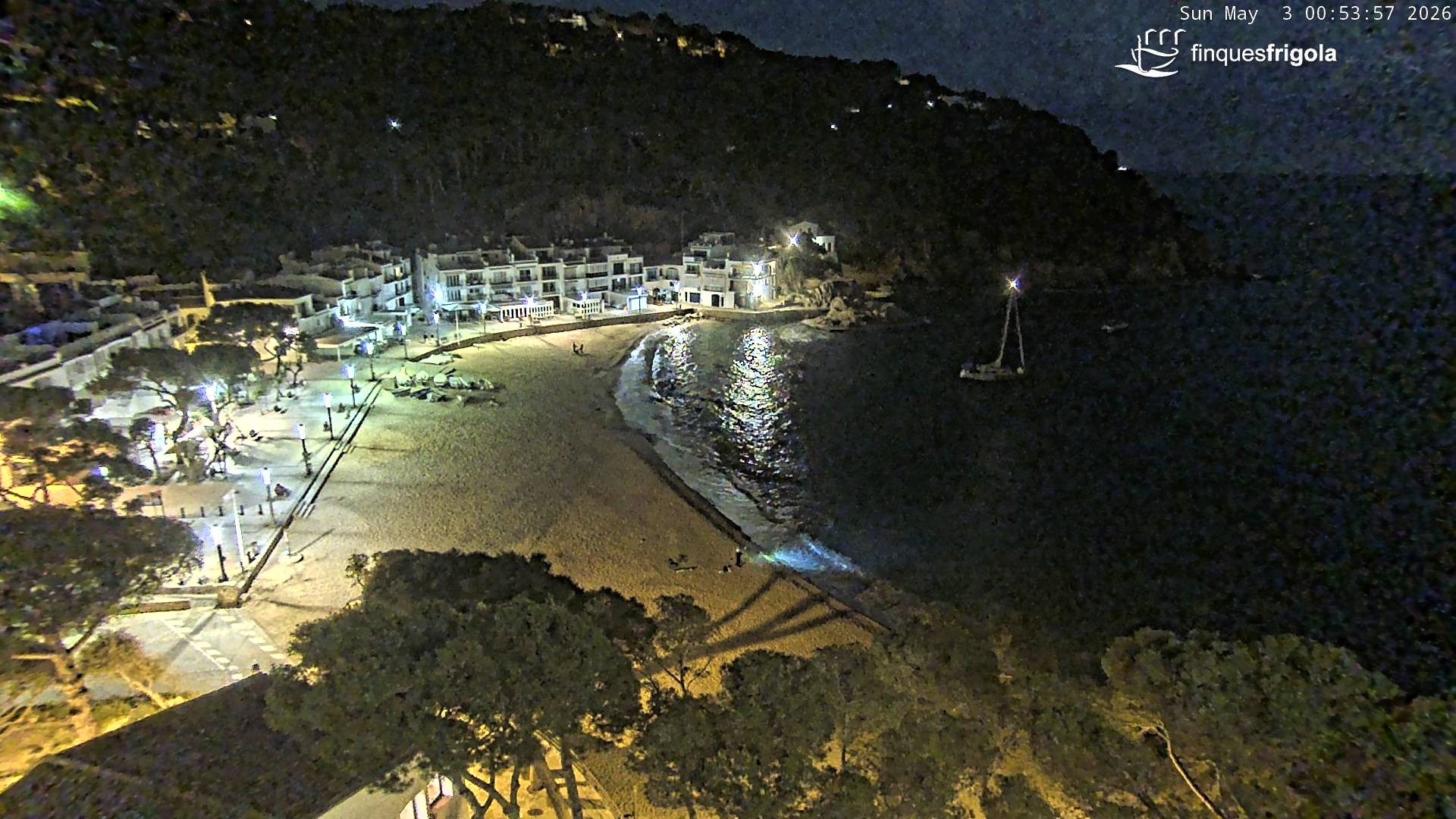 Archiv Foto Webcam Tamariu - Costa Brava - Blick auf den Strand