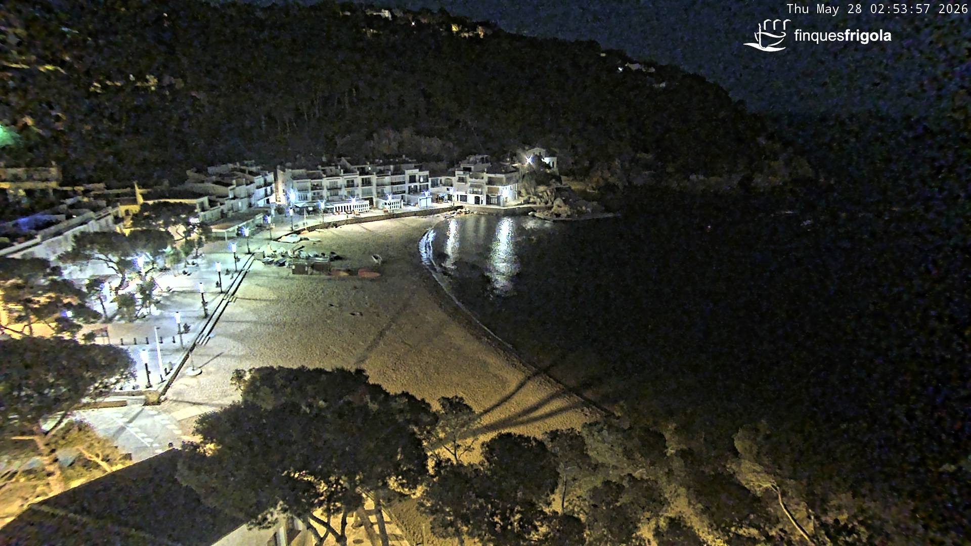 Archived image Webcam Tamariu - Costa Brava - View to the beach