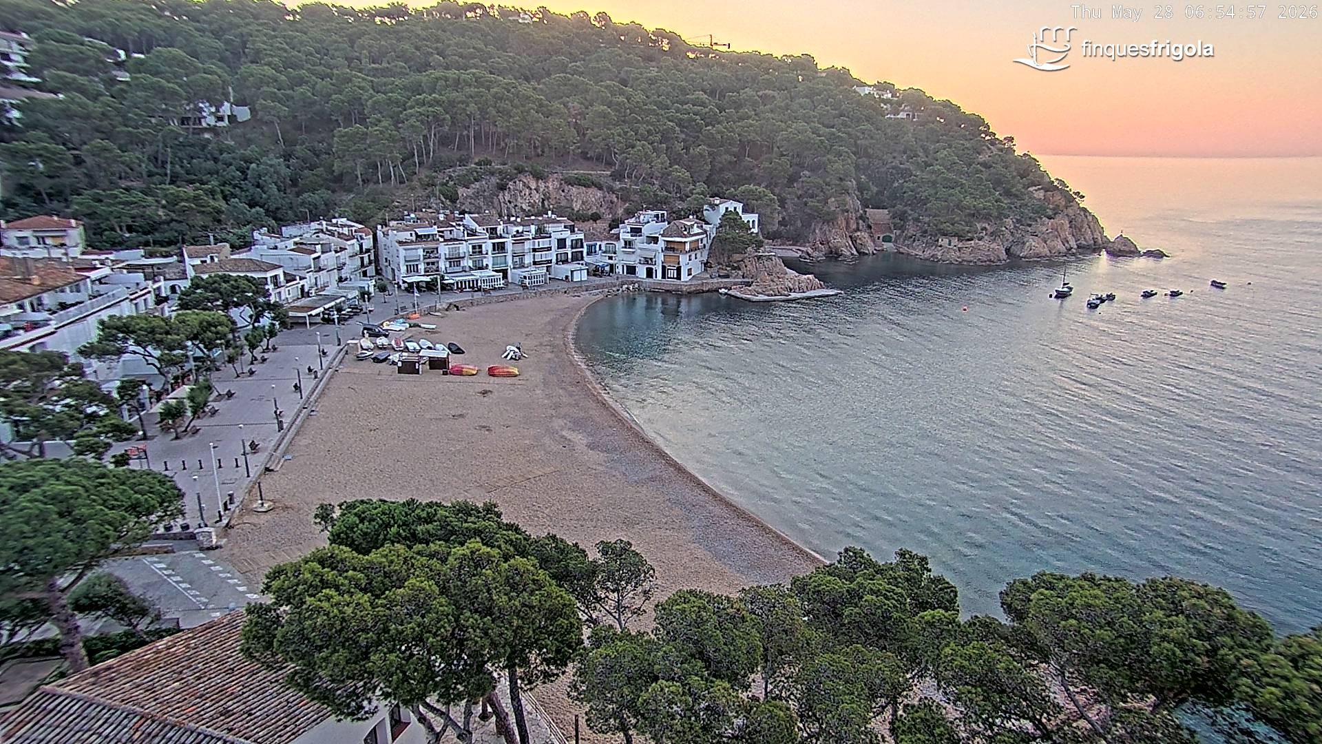 Archived image Webcam Tamariu - Costa Brava - View to the beach