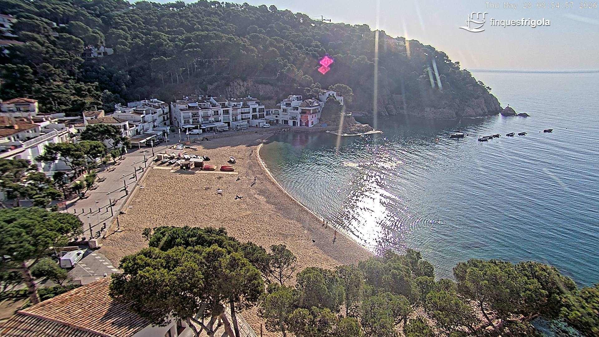 Archiv Foto Webcam Tamariu - Costa Brava - Blick auf den Strand