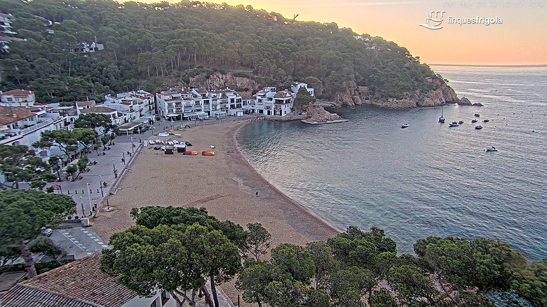 Archived image Webcam Tamariu - Costa Brava - View to the beach