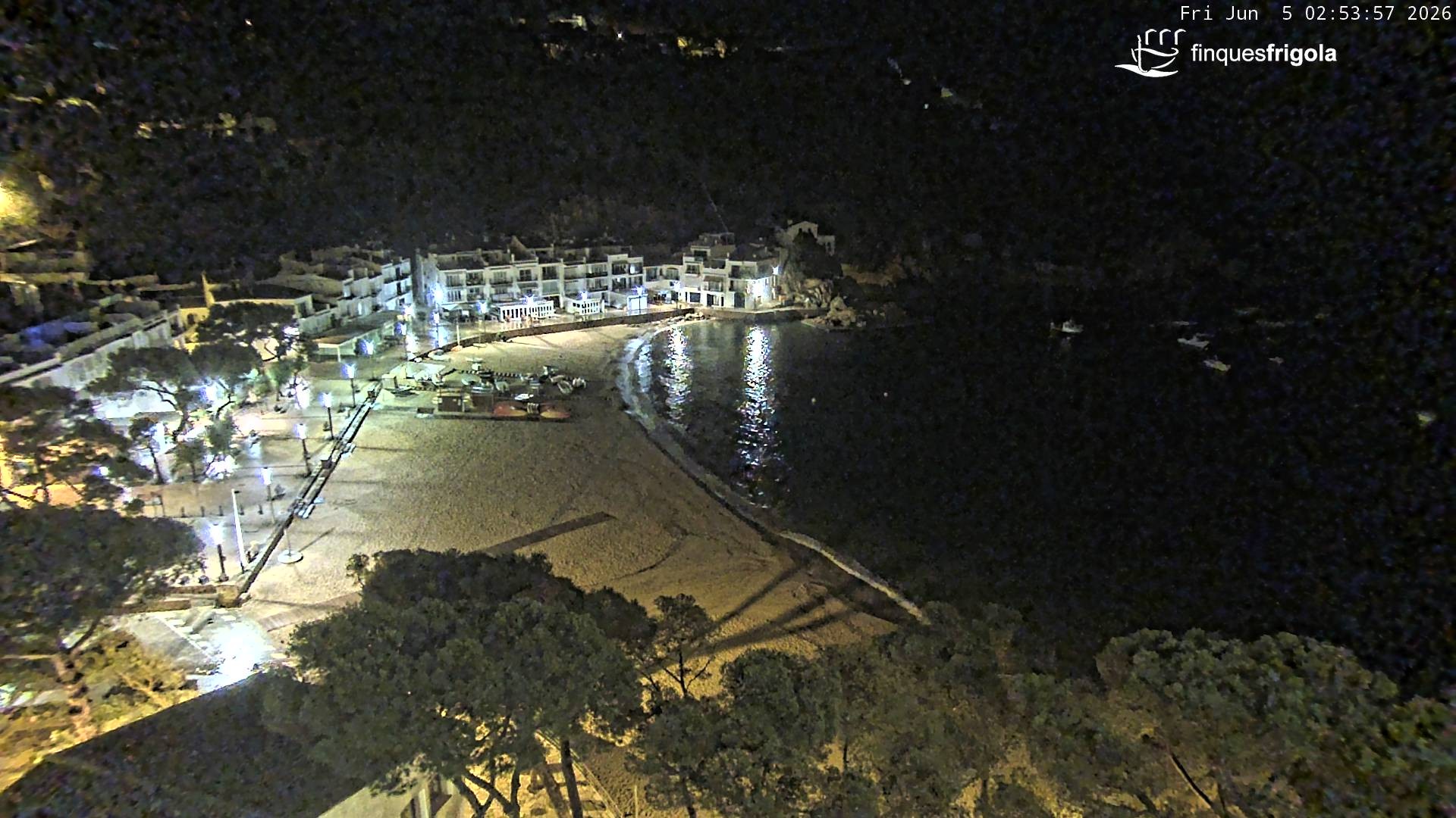 Archiv Foto Webcam Tamariu - Costa Brava - Blick auf den Strand
