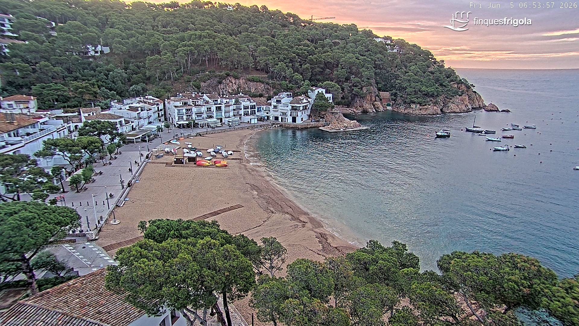 Archiv Foto Webcam Tamariu - Costa Brava - Blick auf den Strand