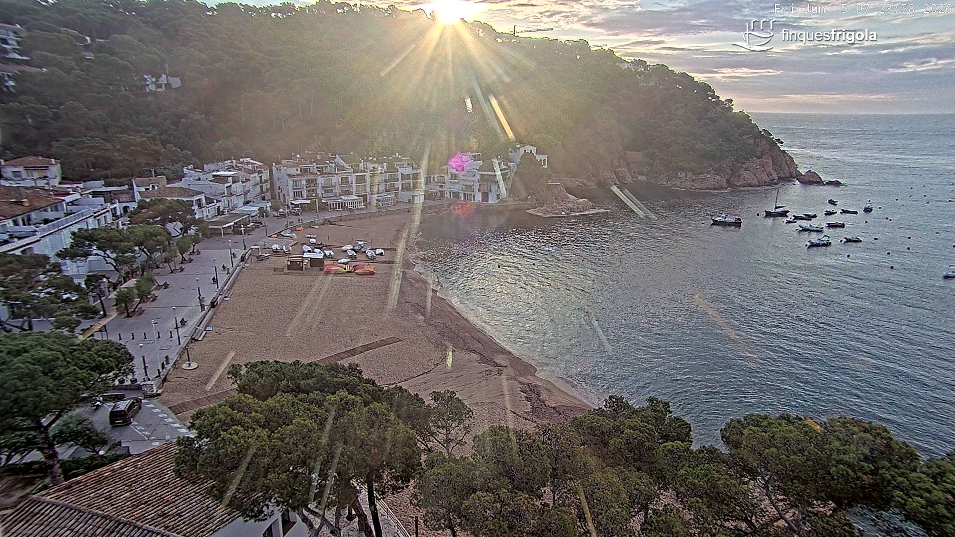 Archiv Foto Webcam Tamariu - Costa Brava - Blick auf den Strand